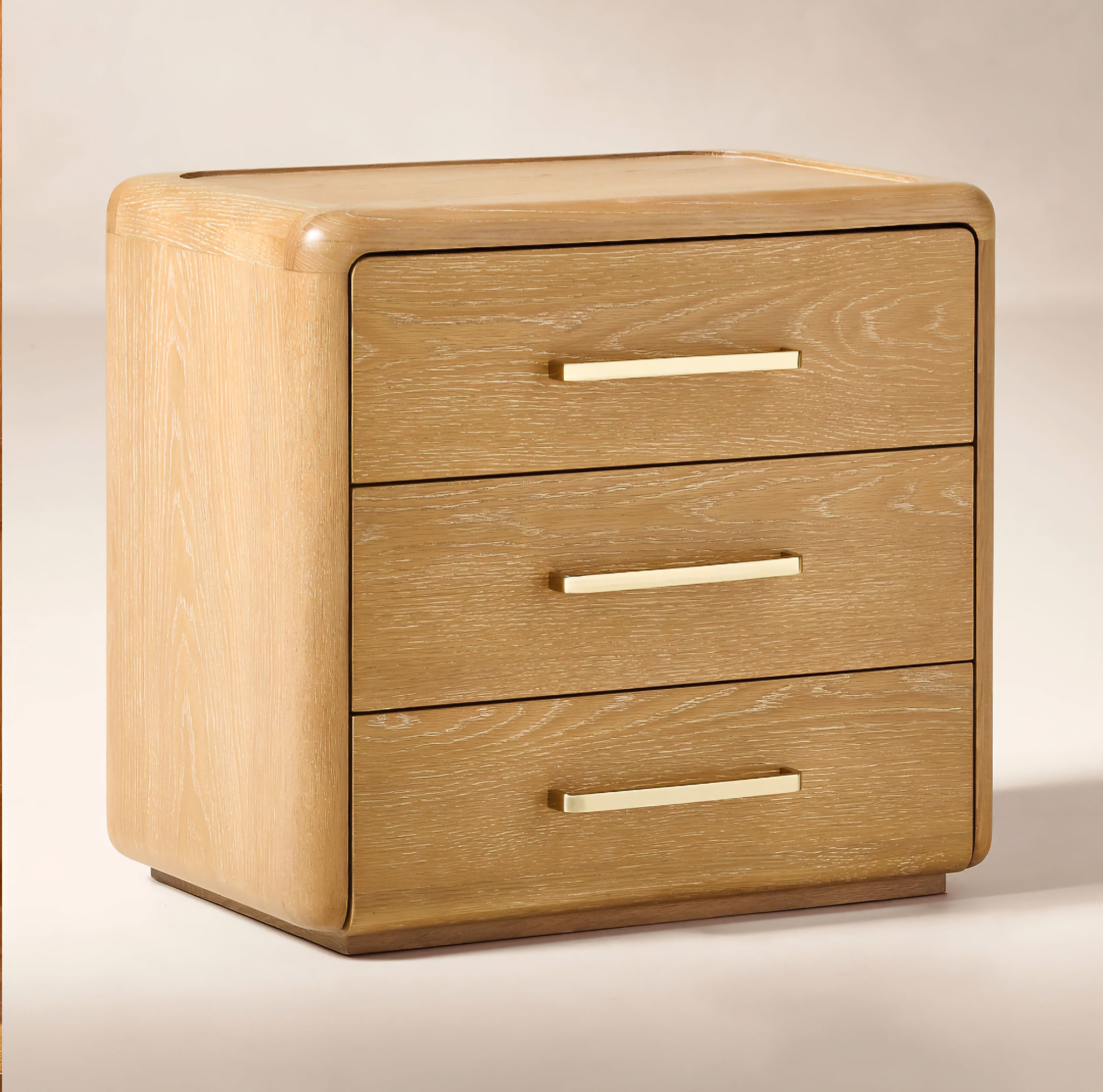 THE ONE × Abbott — 3-Drawer Wood Nightstand