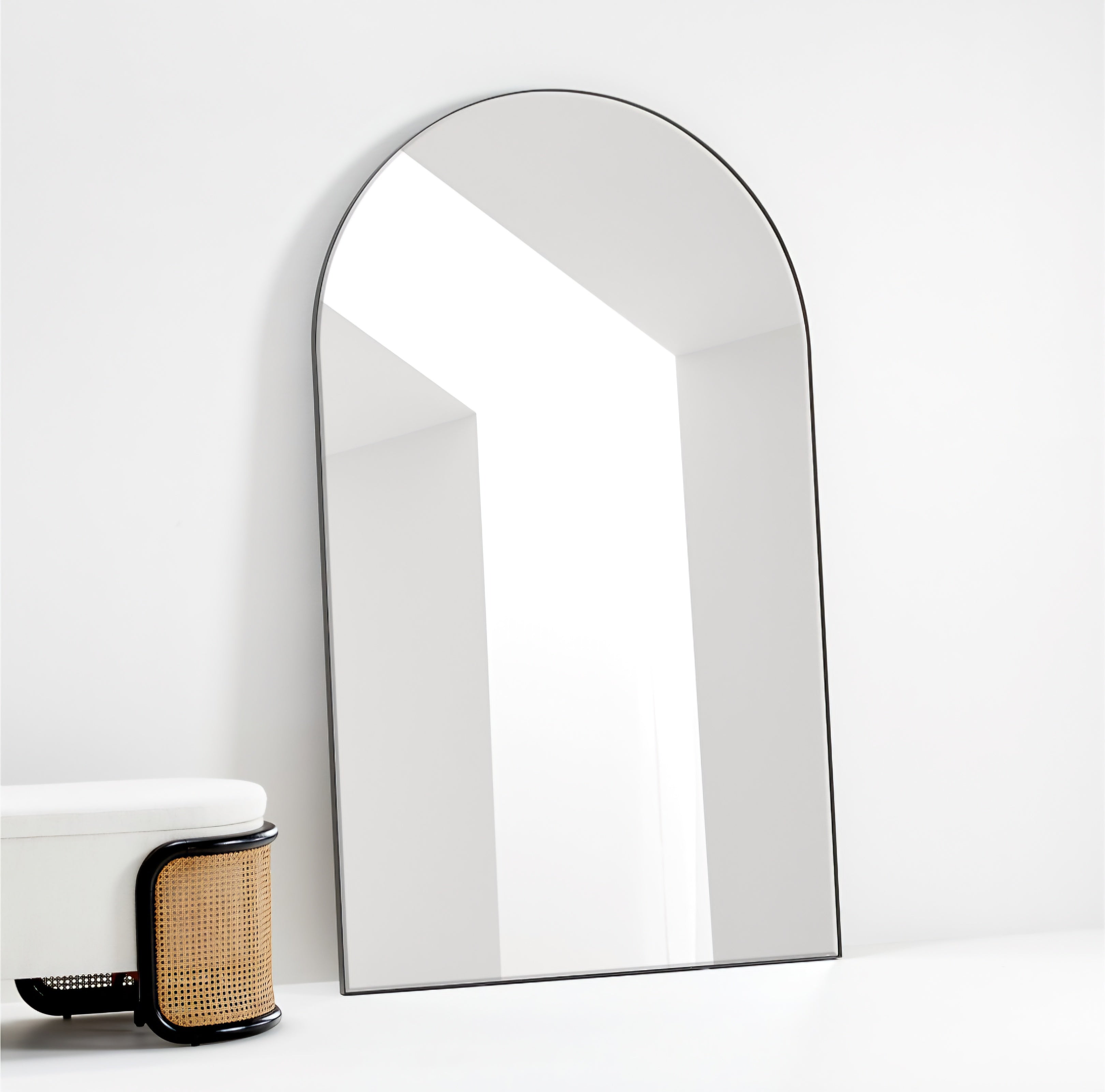 THE ONE × Edge — Extra-Large Brass Arch Floor Mirror