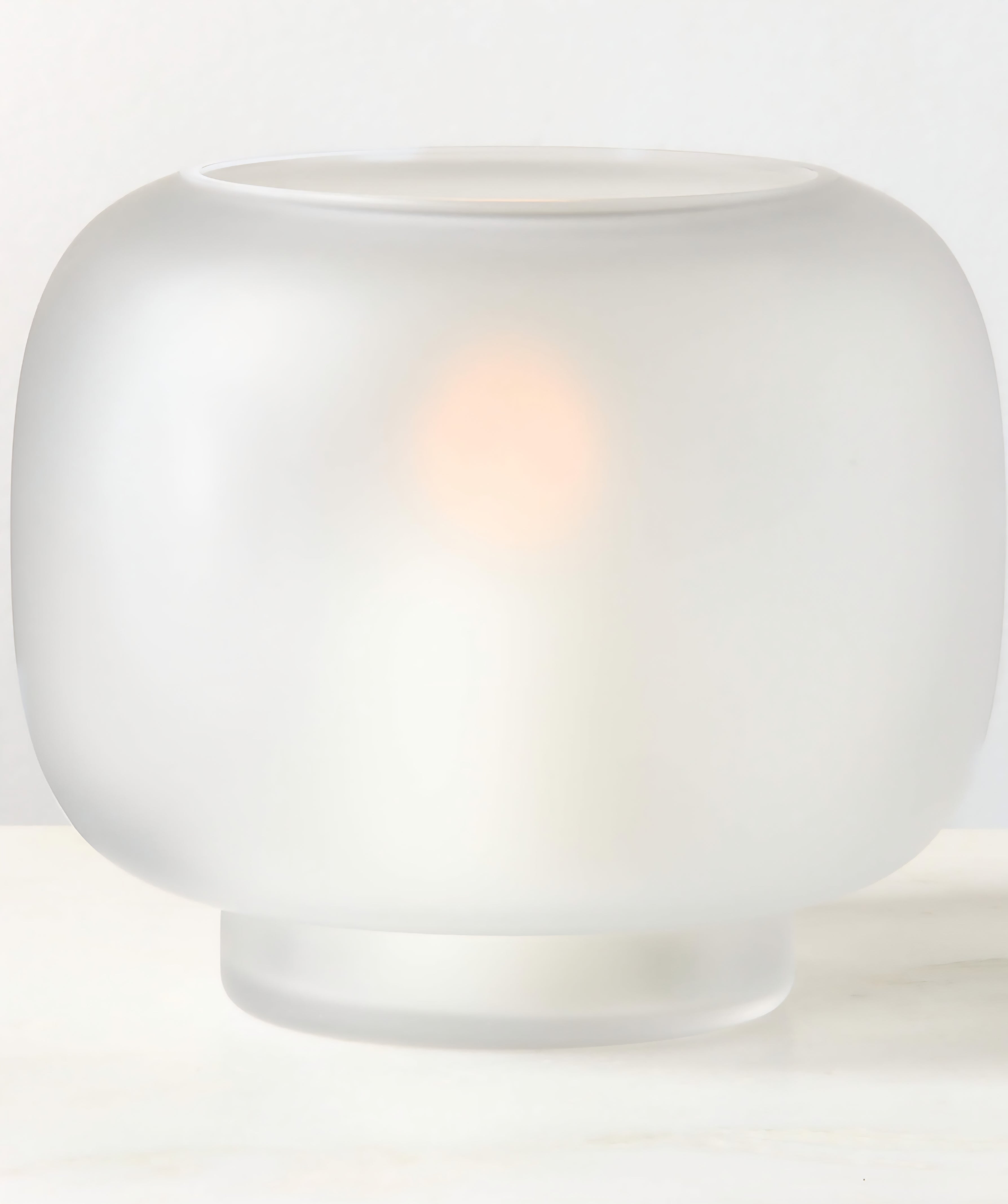 THE ONE × Coco — Round Smoked Amber Glass Hurricane Candle Holder