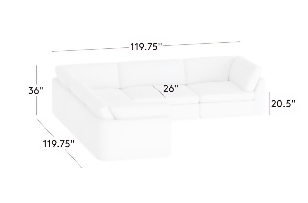 THE ONE × Stormo — Ivory Boucle Sectional Sofa