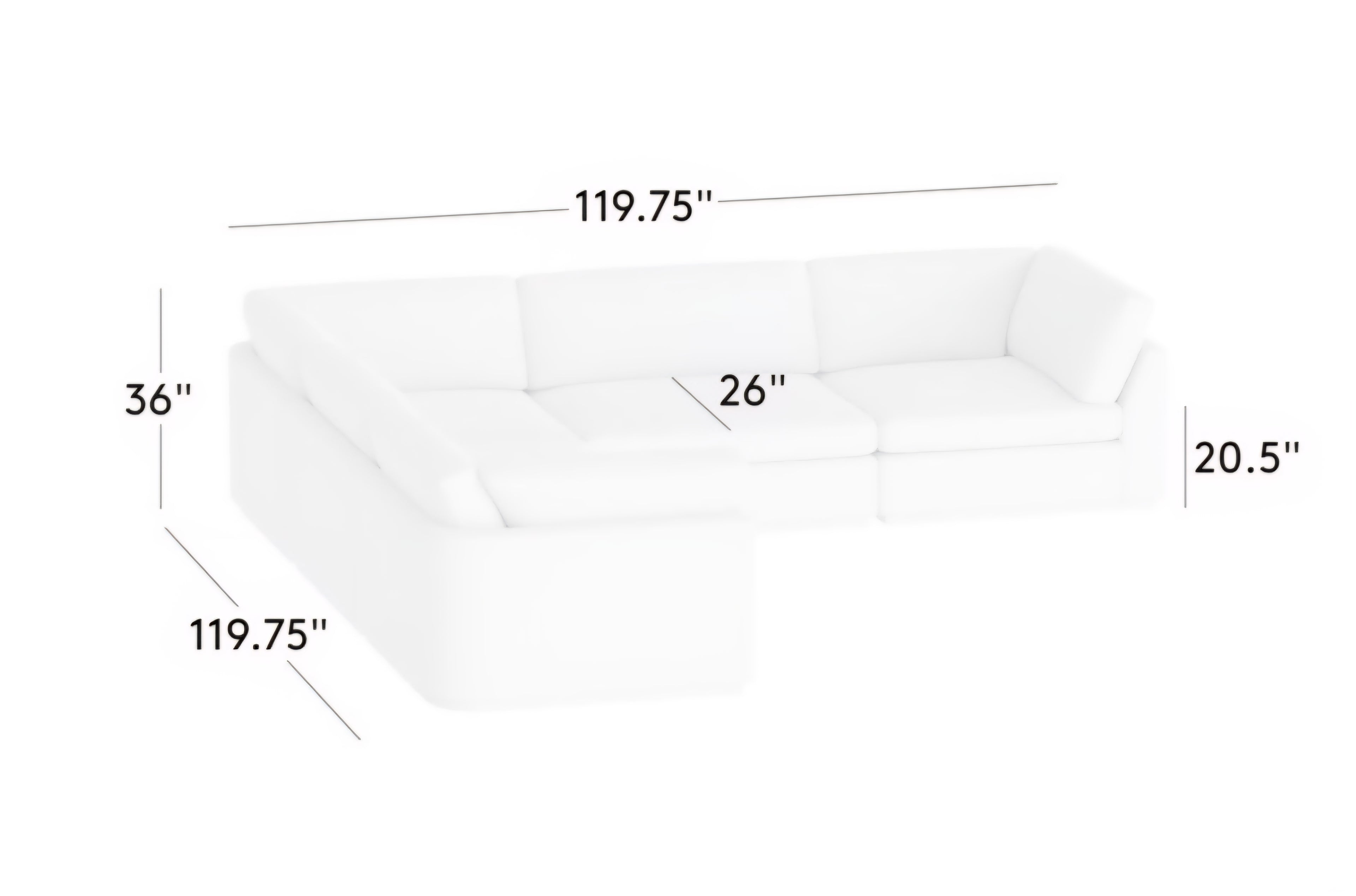 THE ONE × Stormo — Ivory Boucle Sectional Sofa