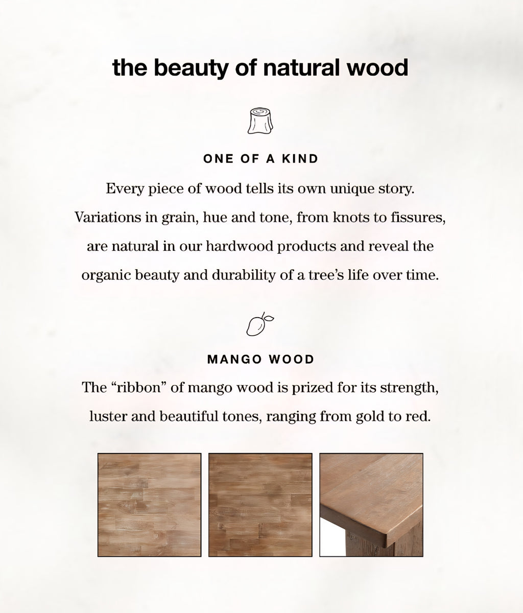 THE ONE × Basque — Weathered Light Brown Solid Wood Dining Table