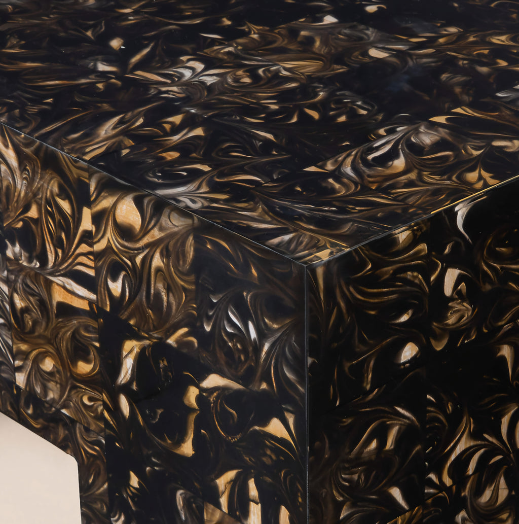 THE ONE × Scatola — Brown Burl Wood Coffee Table