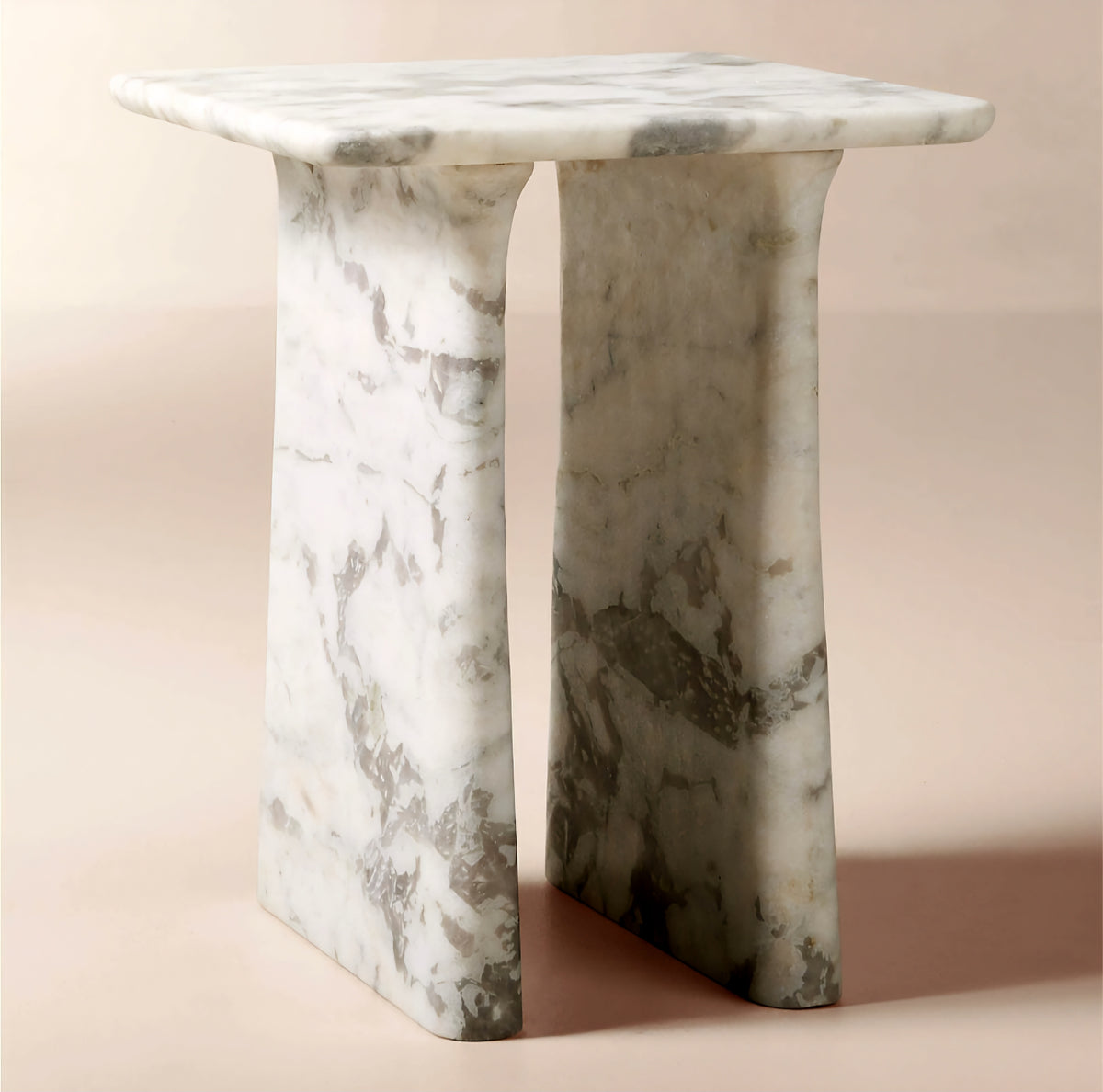 THE ONE × Almera — White Marble Side Table