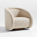 THE ONE × Medoc — Light Beige Textured Boucle Swivel Chair