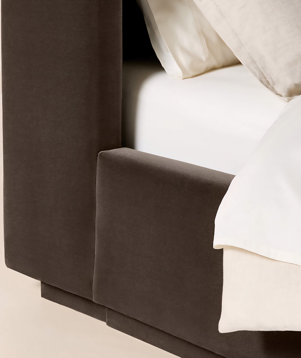 THE ONE × Russell — Velvet Upholstered Queen Storage Bed