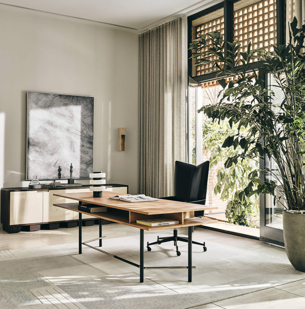 THE ONE × Bowtie — Black Leather Office Chair