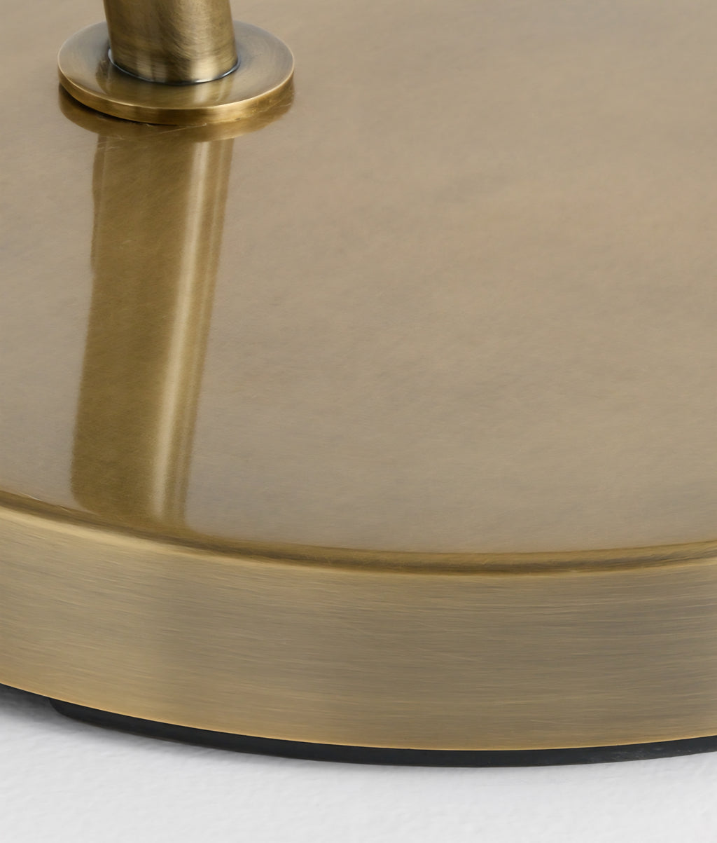 THE ONE × Moon — Brass Arc Floor Lamp with Glass Shade