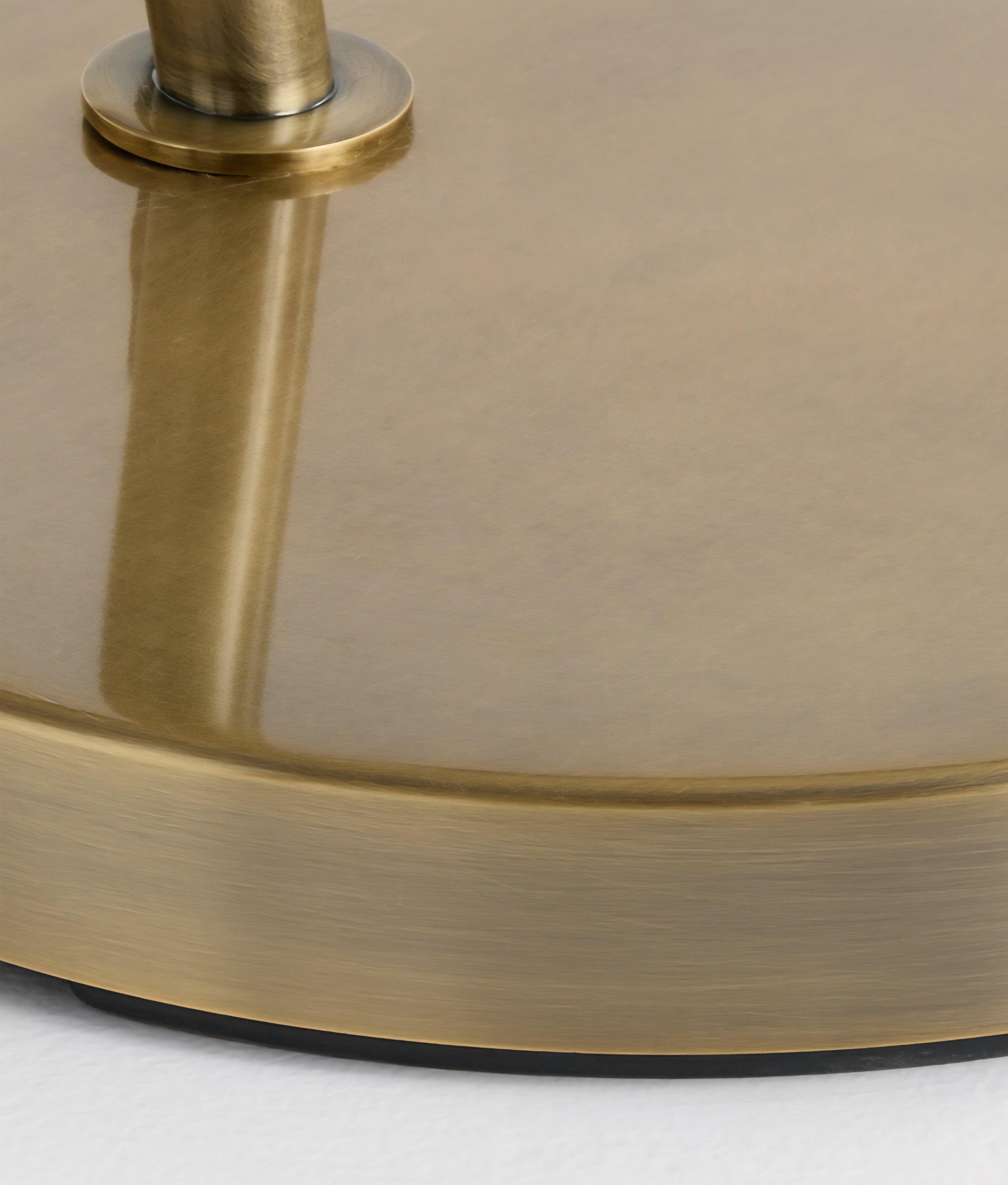 THE ONE × Moon — Brass Arc Floor Lamp with Glass Shade