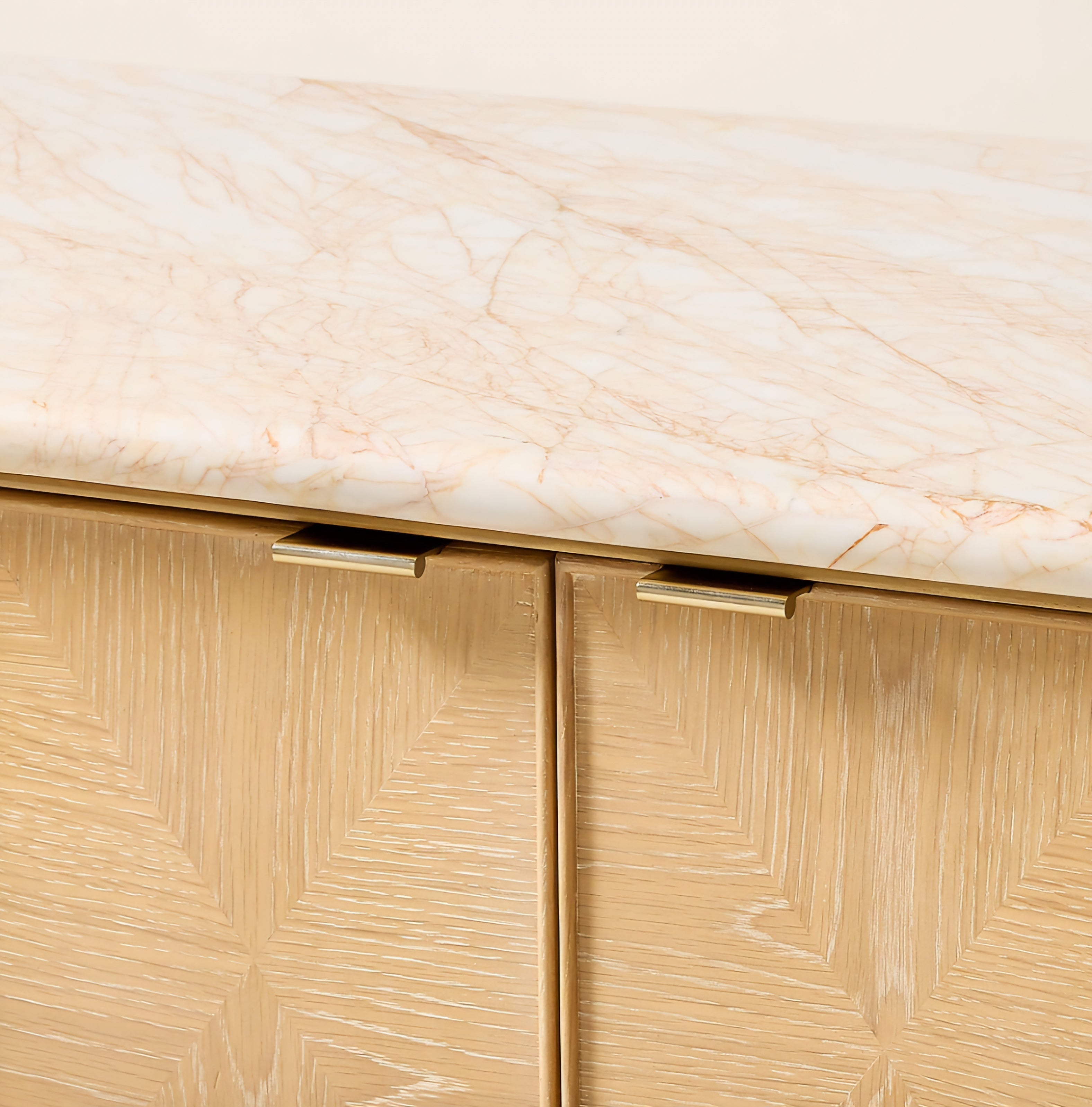 THE ONE × Tribeca — Marble and White Oak Bar Cabinet