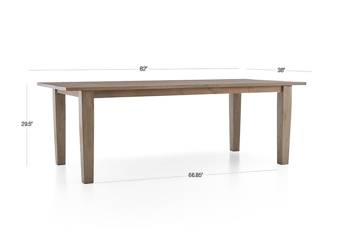 THE ONE × Basque — Table à manger en bois massif brun clair vieilli