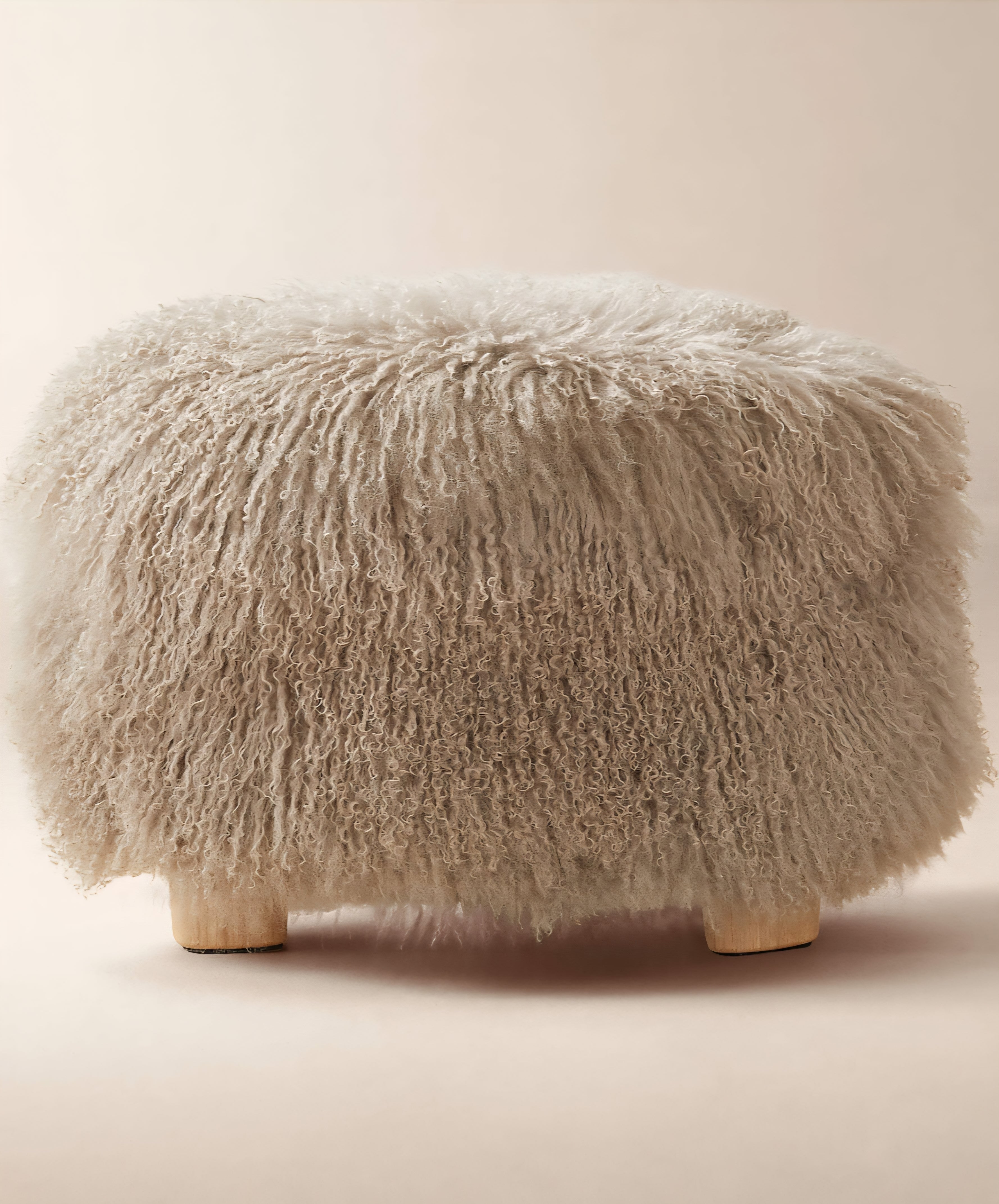 THE ONE × Mongolian Sheepskin Ottoman