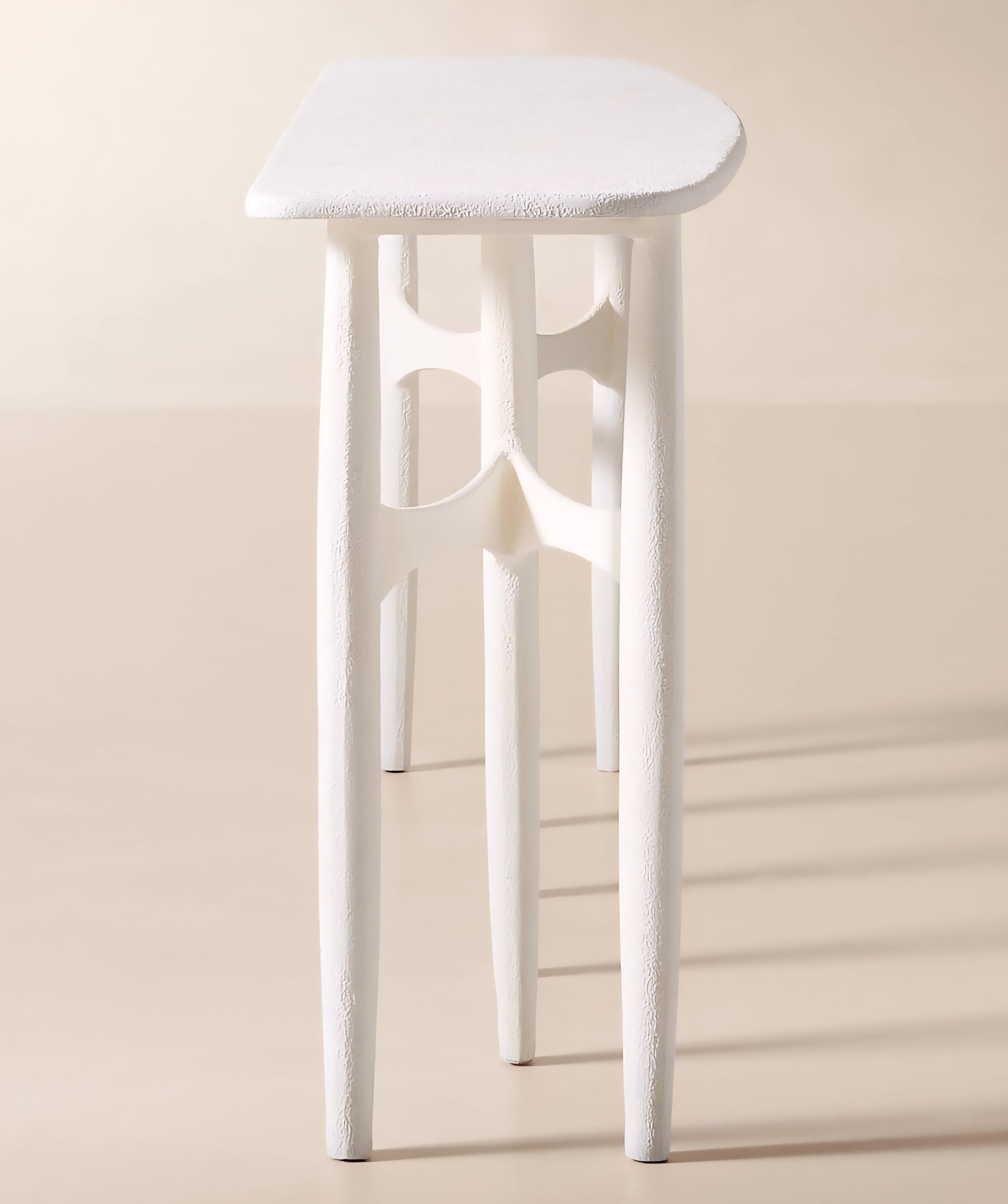 THE ONE × Bixby — White Cast Aluminum Console Table