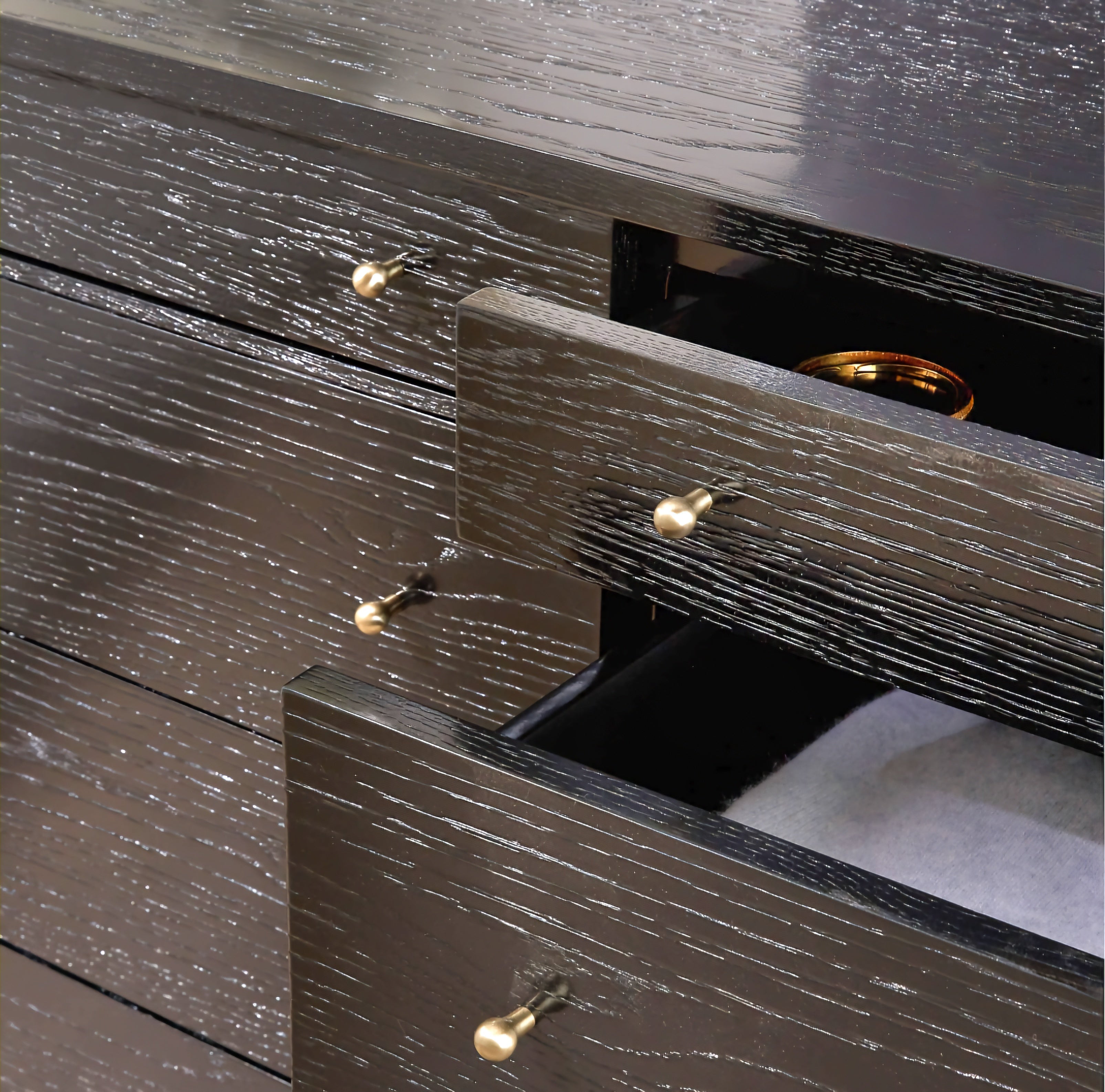 THE ONE × Connoisseur — Black Oak Wood 8-Drawer Dresser
