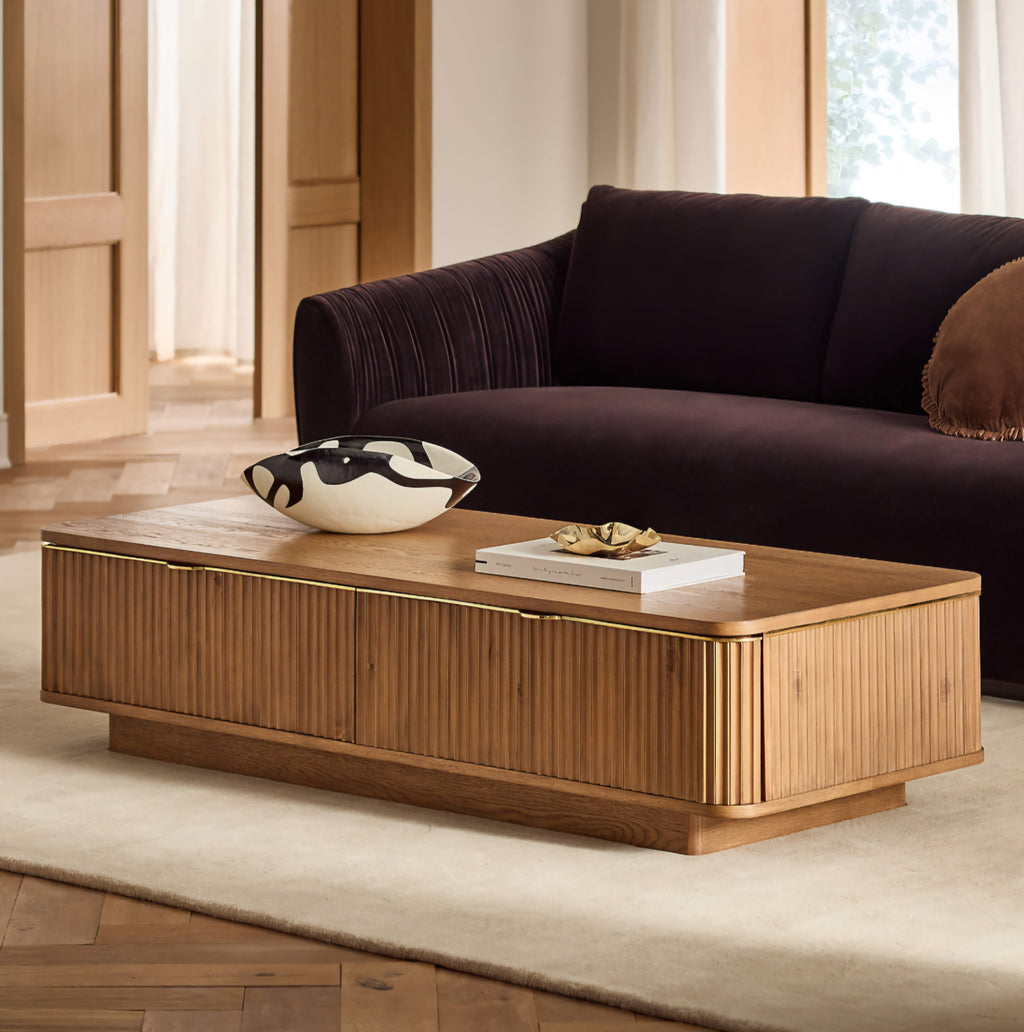 THE ONE × Ruched Velvet Sofa