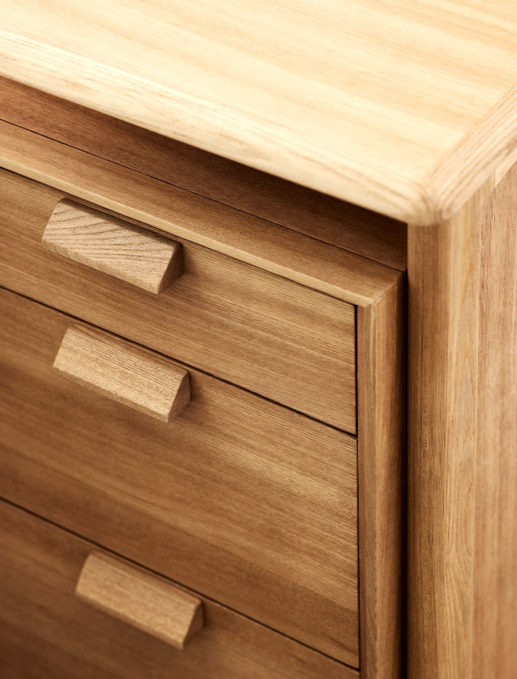 THE ONE × Elias — Natural Elm Wood Desk with File Cabinet (66")