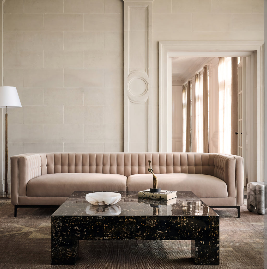 THE ONE × Ambroise — Light Taupe Velvet Sofa