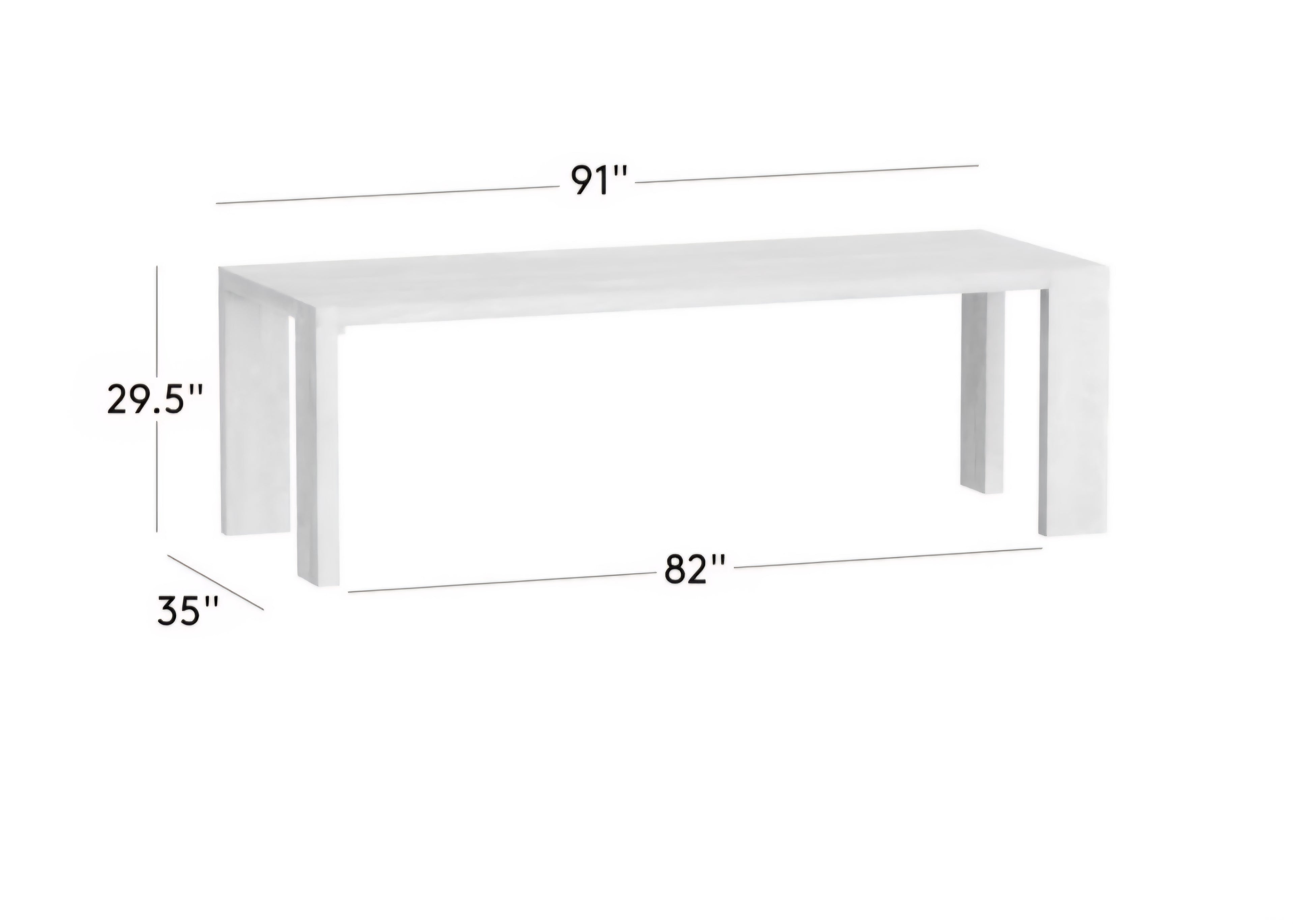 THE ONE × Blox — Rectangular Brown Wood Dining Table