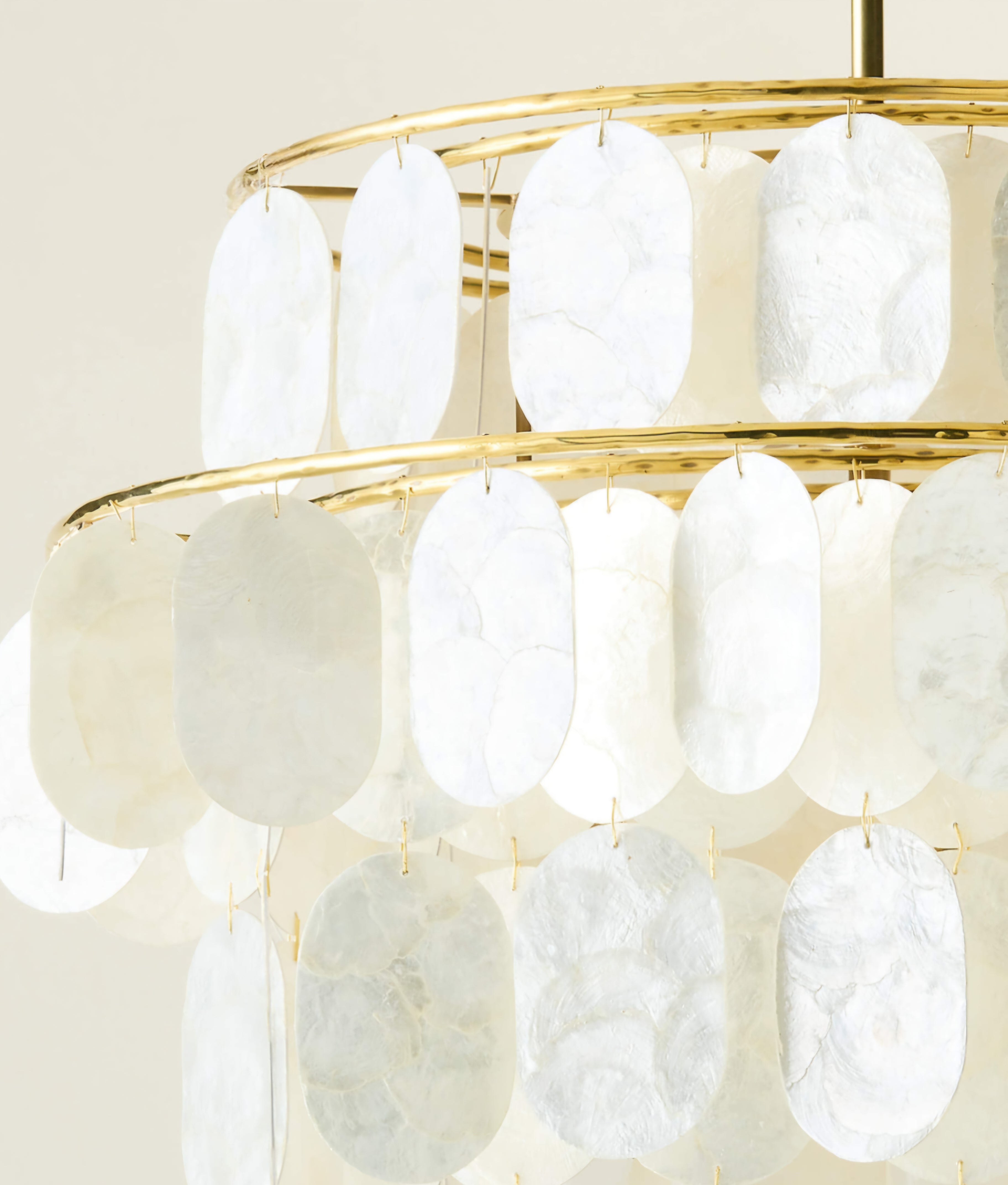 THE ONE × Terese — Aged Brass Capiz Pendant Light