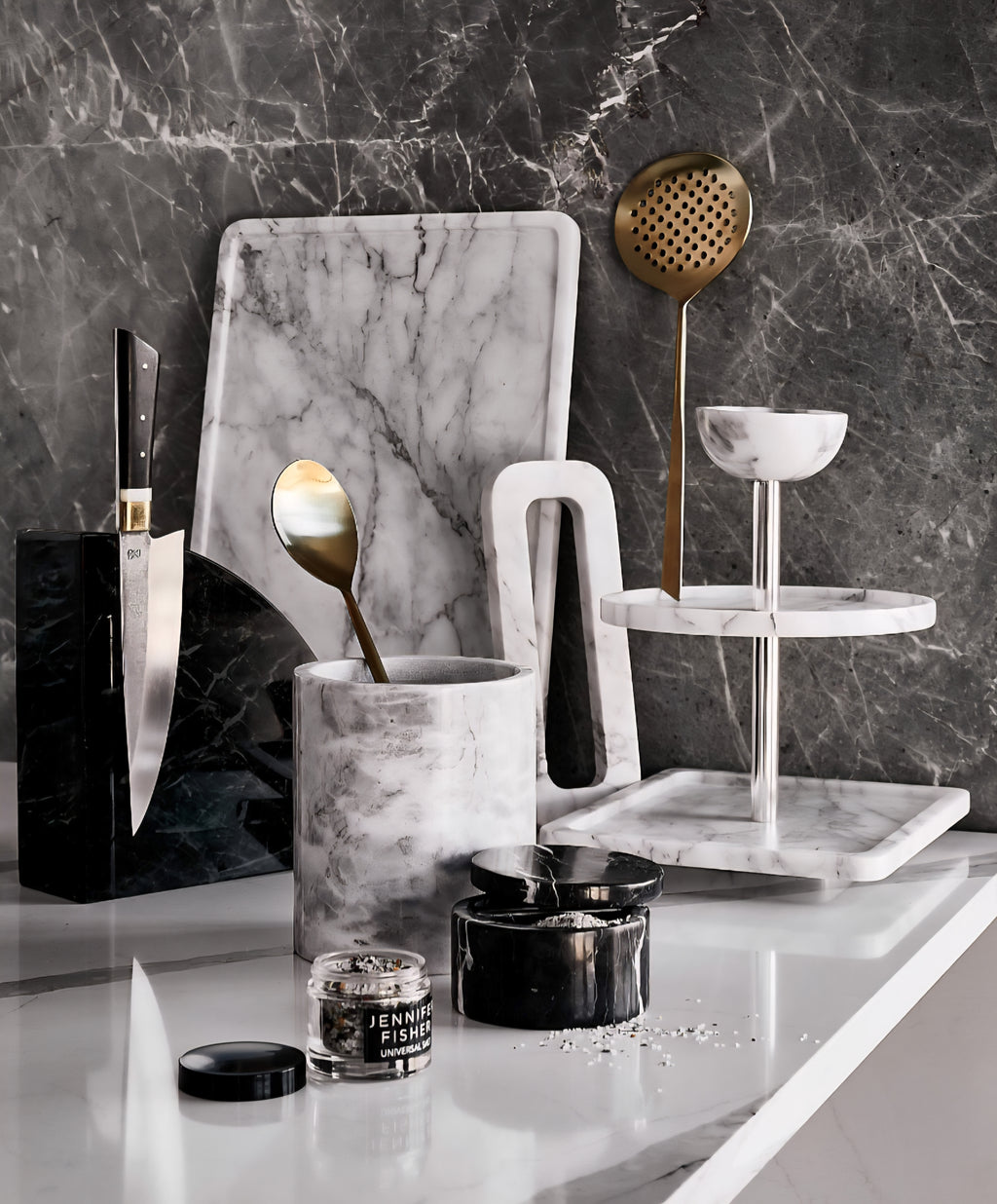 THE ONE × Marble — Rectangular Marble Serving Tray