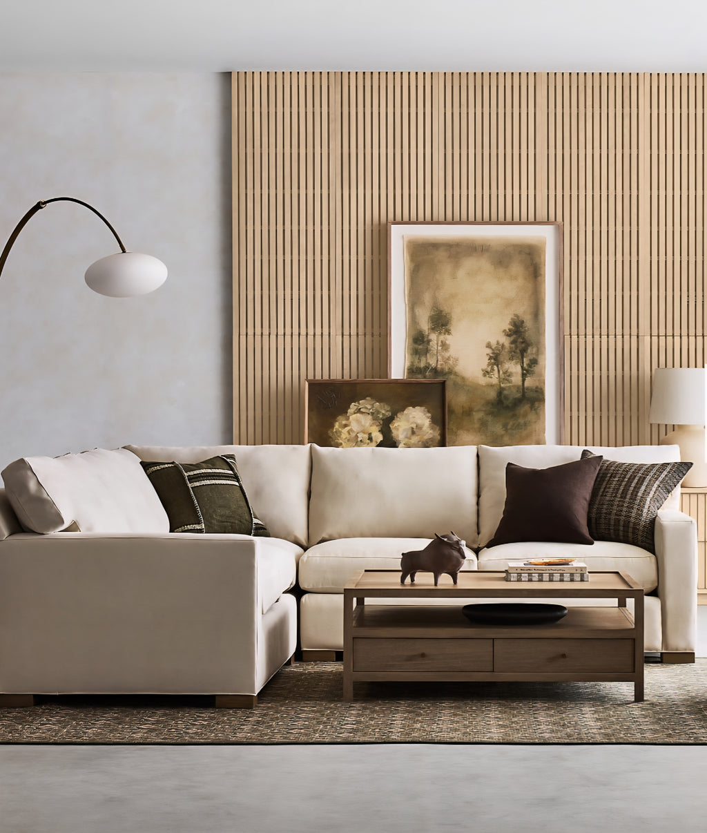 THE ONE × Moon — Brass Arc Floor Lamp with Glass Shade