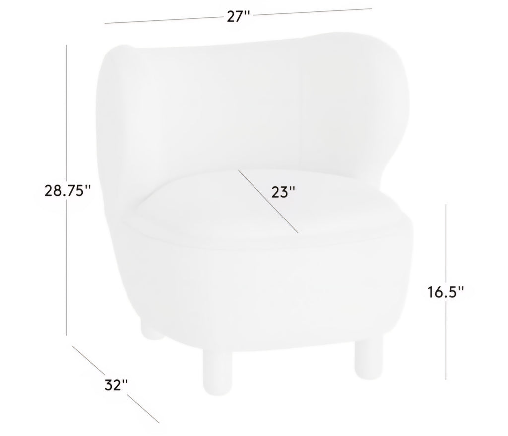 THE ONE × Nadine — Shearling Accent Chair with Marble Legs