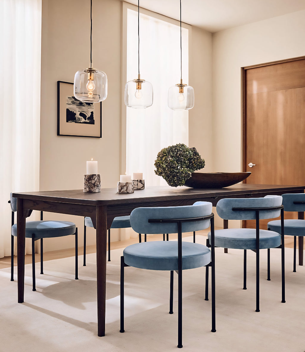 THE ONE × Otis — Rectangular Dark Oak Extendable Dining Table