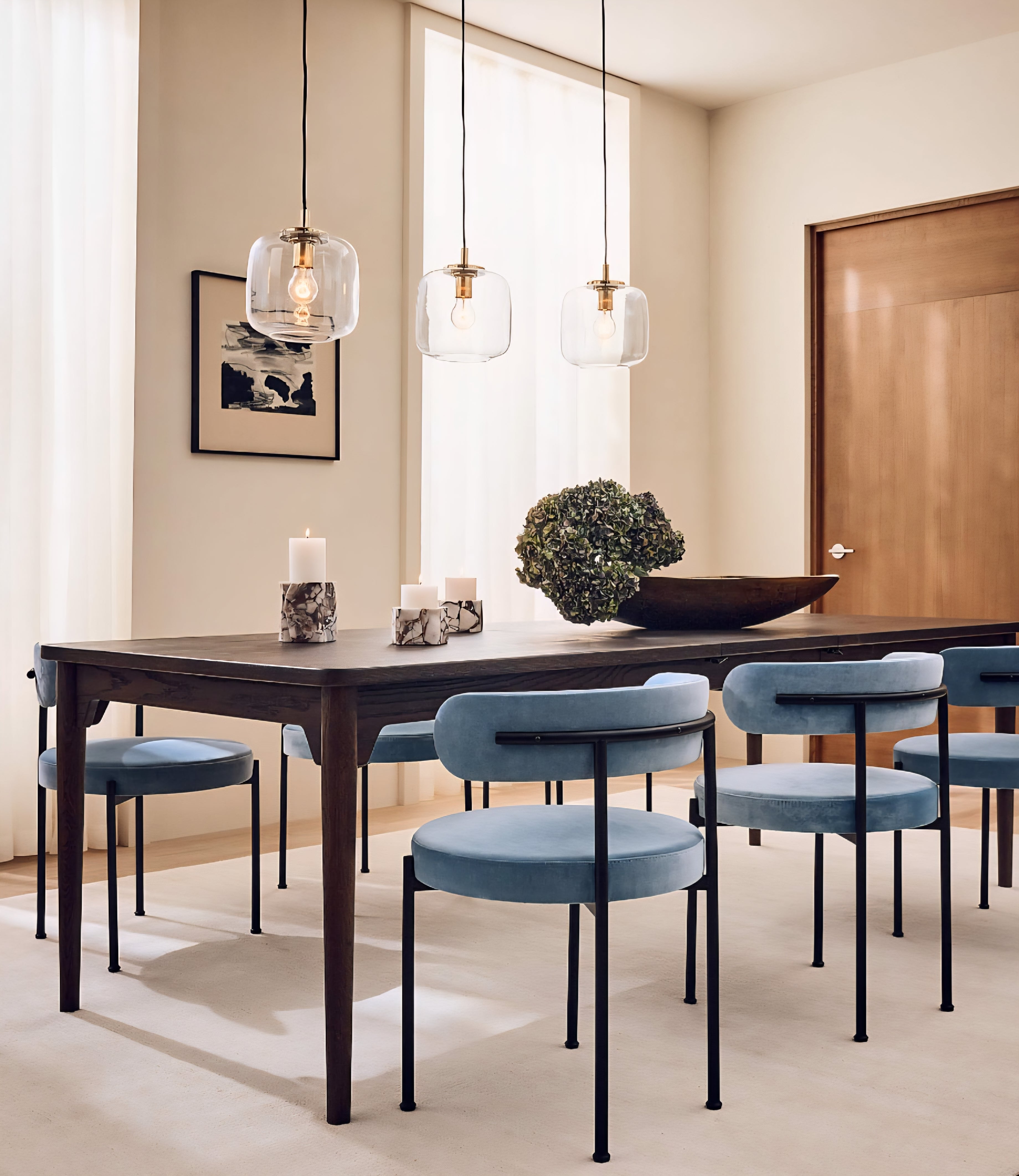 THE ONE × Otis — Rectangular Dark Oak Extendable Dining Table