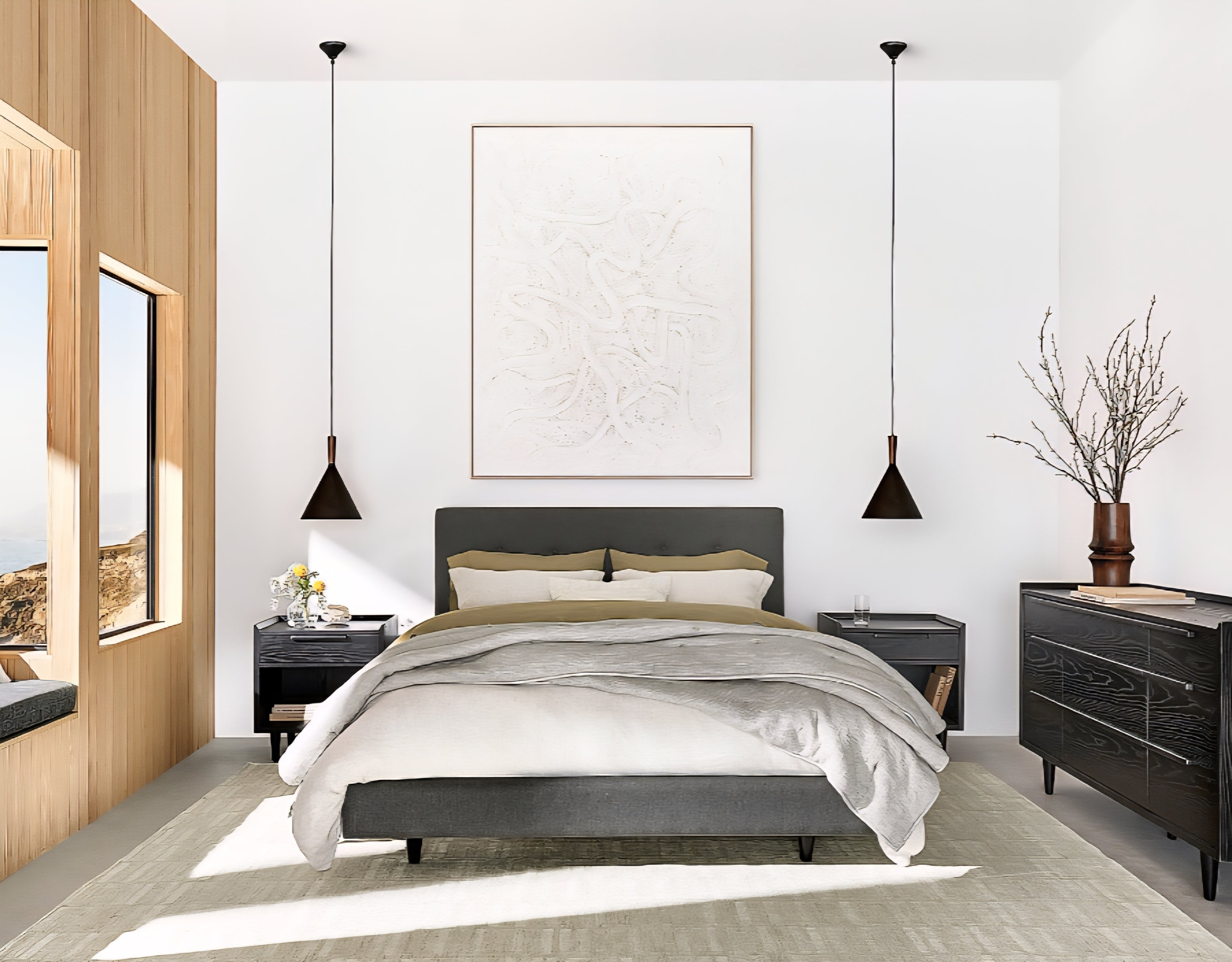 THE ONE × Weston — Black Mid‑Century Modern Pendant Light (11")