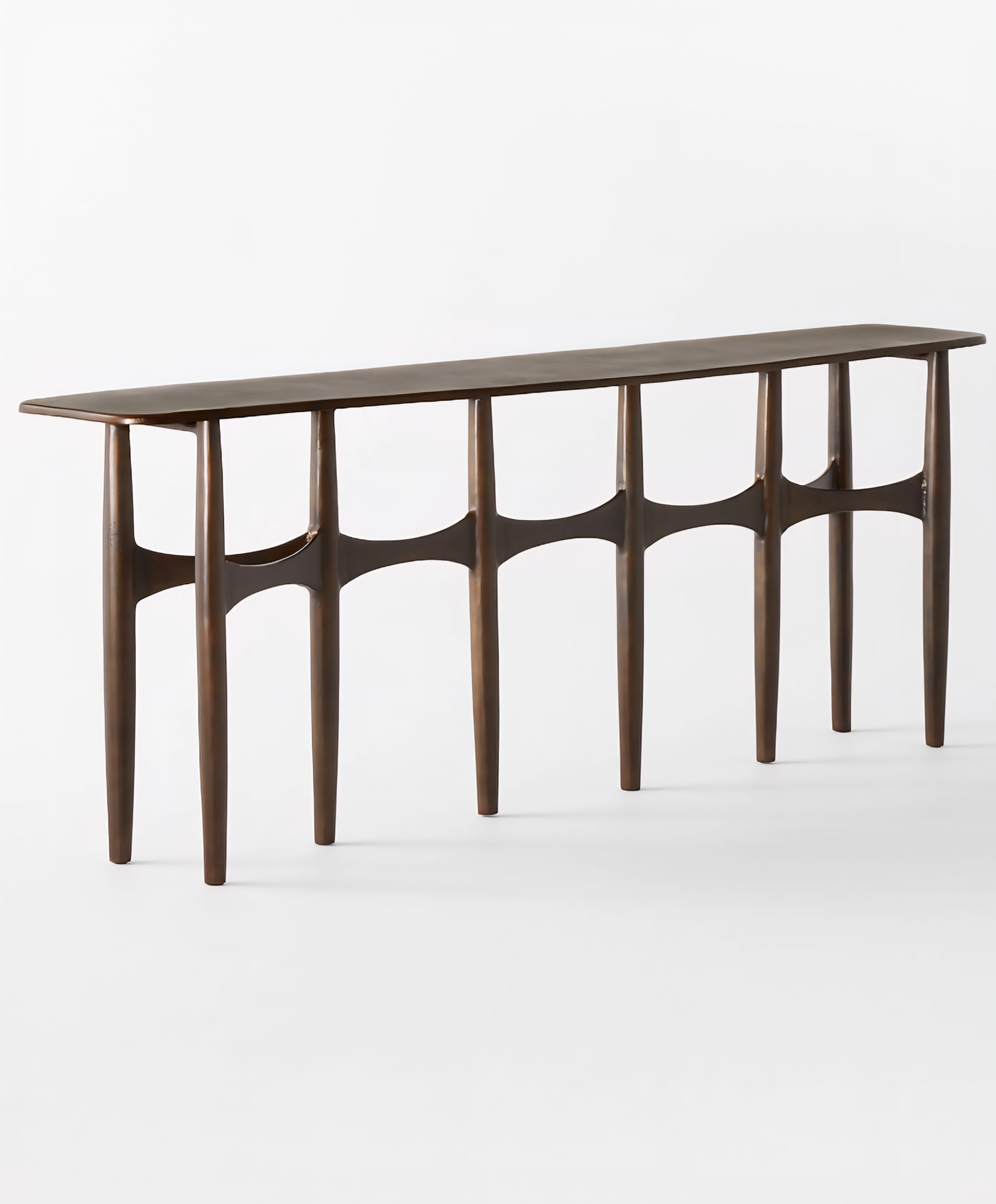 THE ONE × Bixby — White Cast Aluminum Console Table