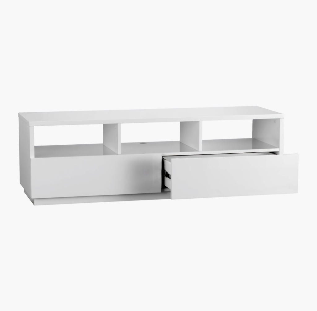 THE ONE × Chill — White High‑Gloss Media Console