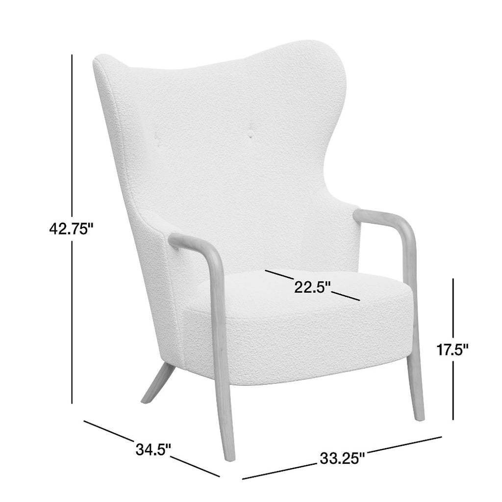 THE ONE × Laso — Ivory Bouclé Accent Chair