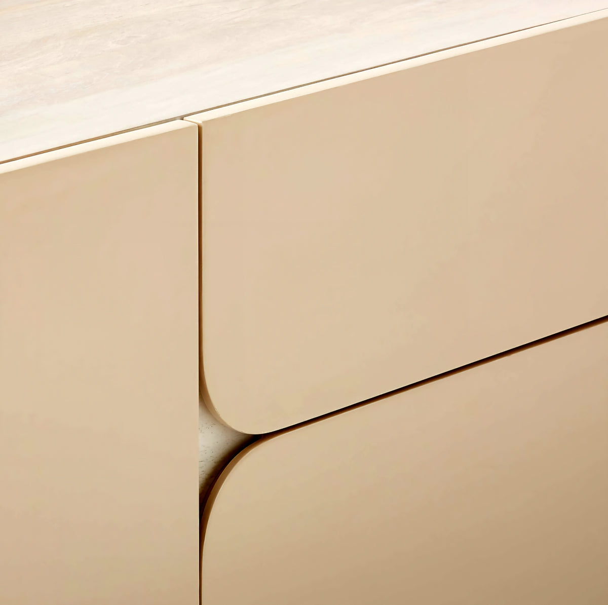 THE ONE × Benoit — Enameled White Wood Credenza
