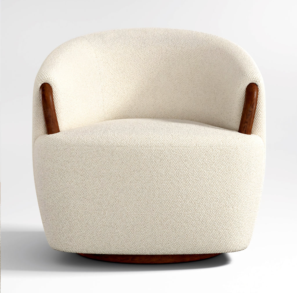 THE ONE × Rapallo — Wood Swivel Accent Chair