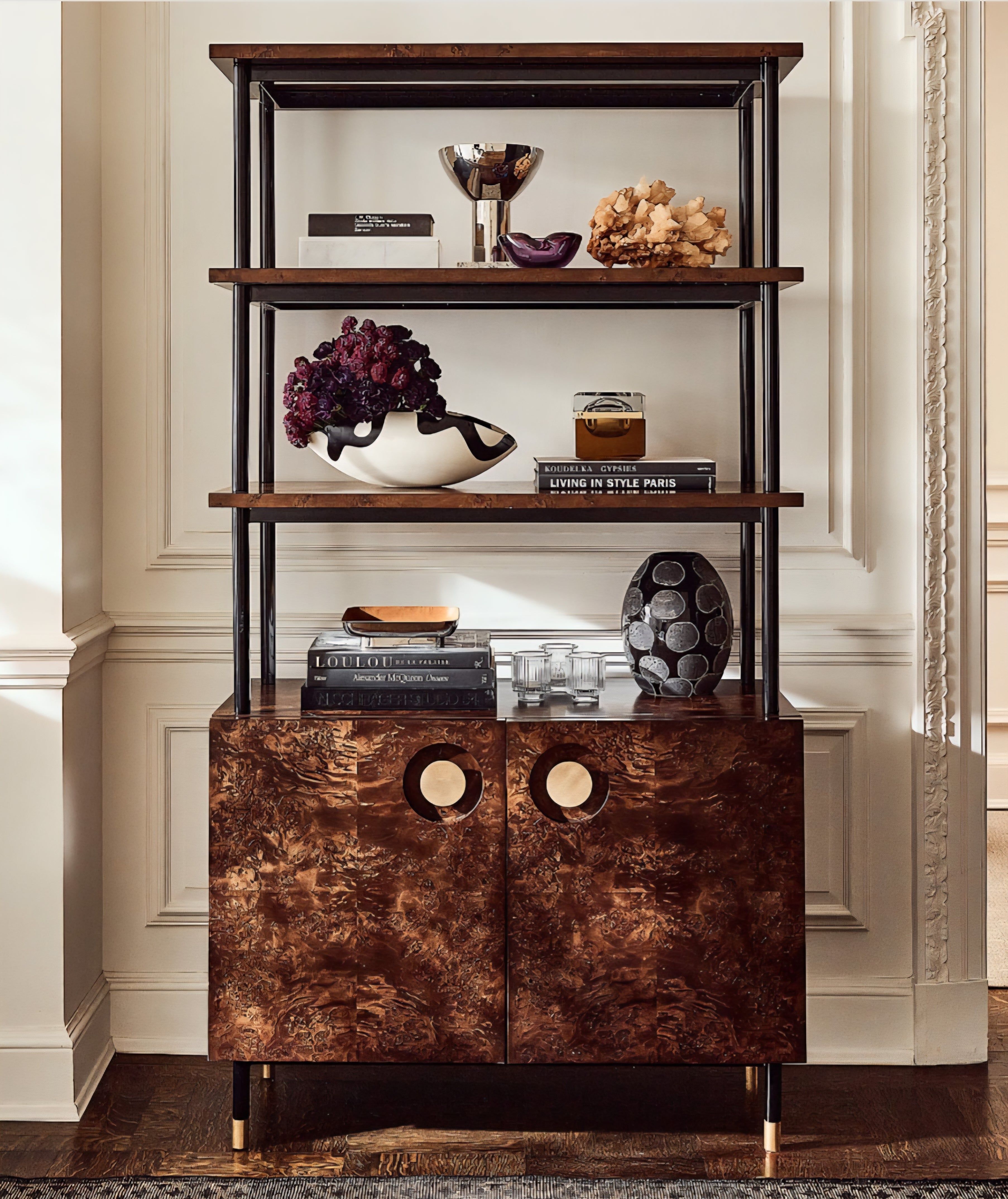 THE ONE × Carbon — Burl Wood Bookshelf