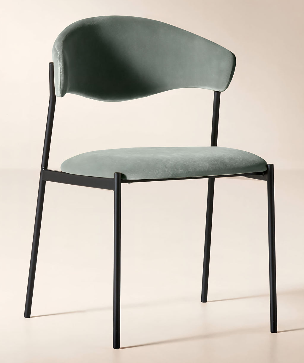 THE ONE × Damato — Mink Velvet Dining Chair