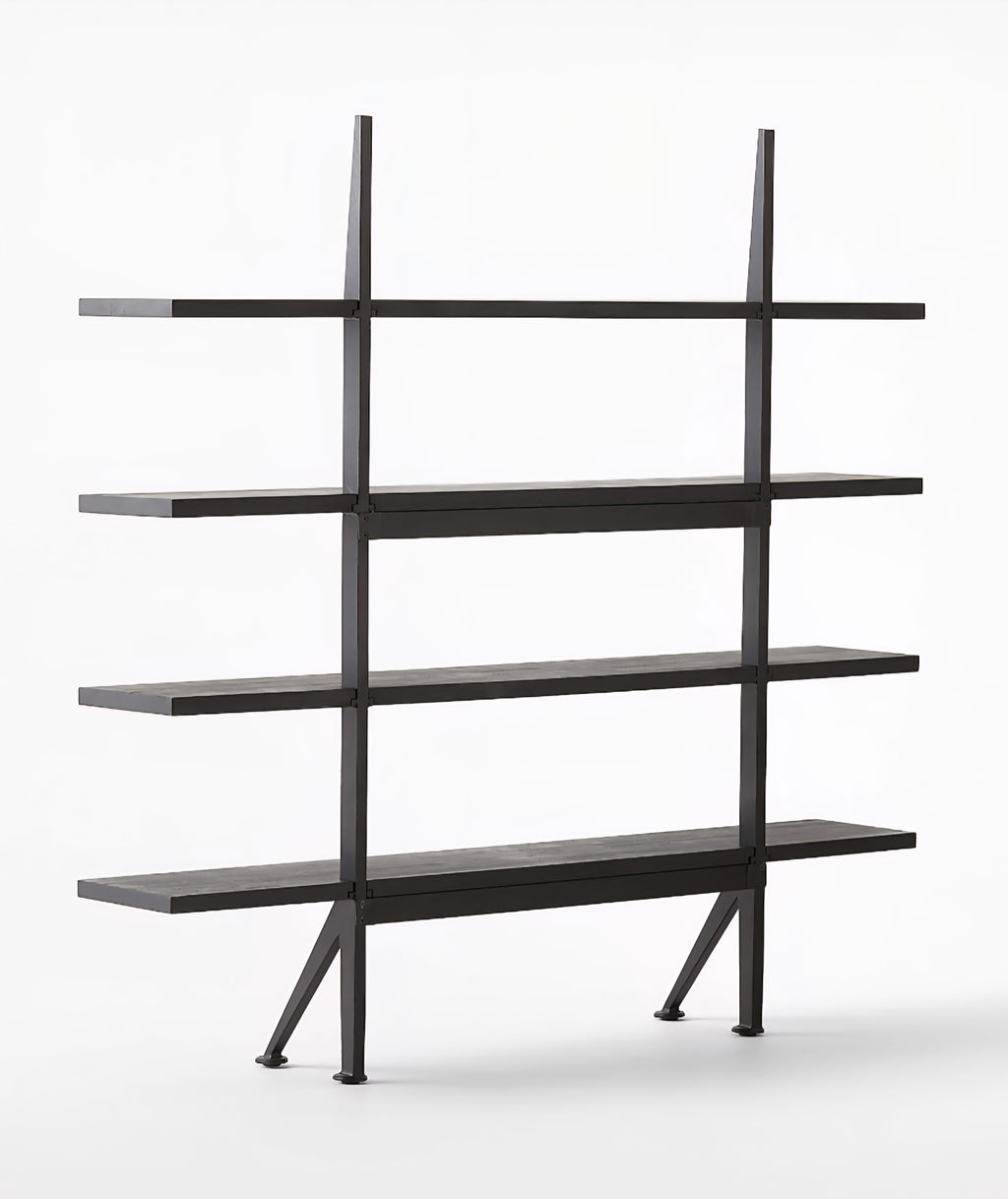 THE ONE × Azzurra — Black Metal and Wood Bookshelf
