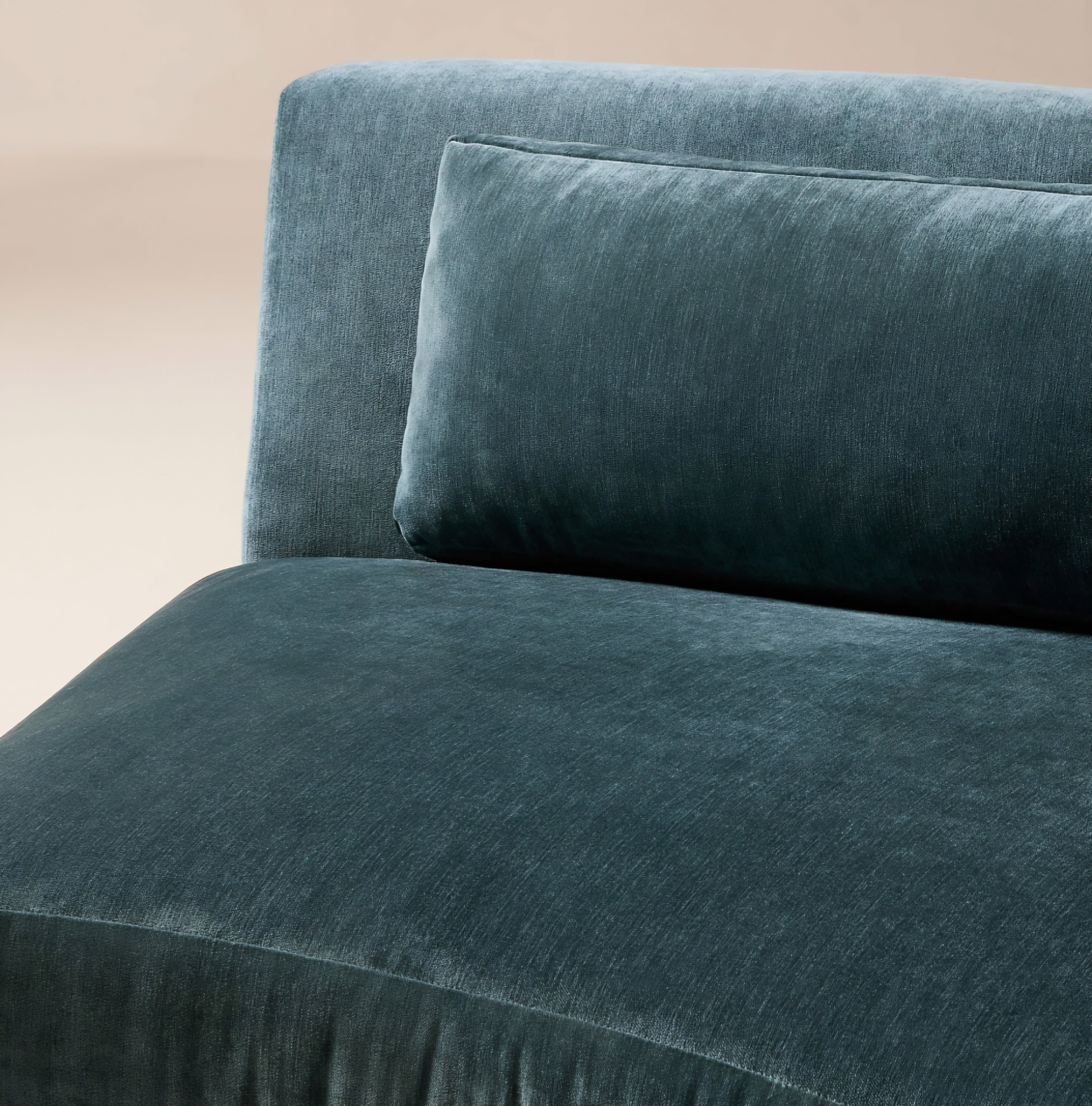 THE ONE × Sonora — Curved Sapphire Velvet 4-Piece Sectional Sofa