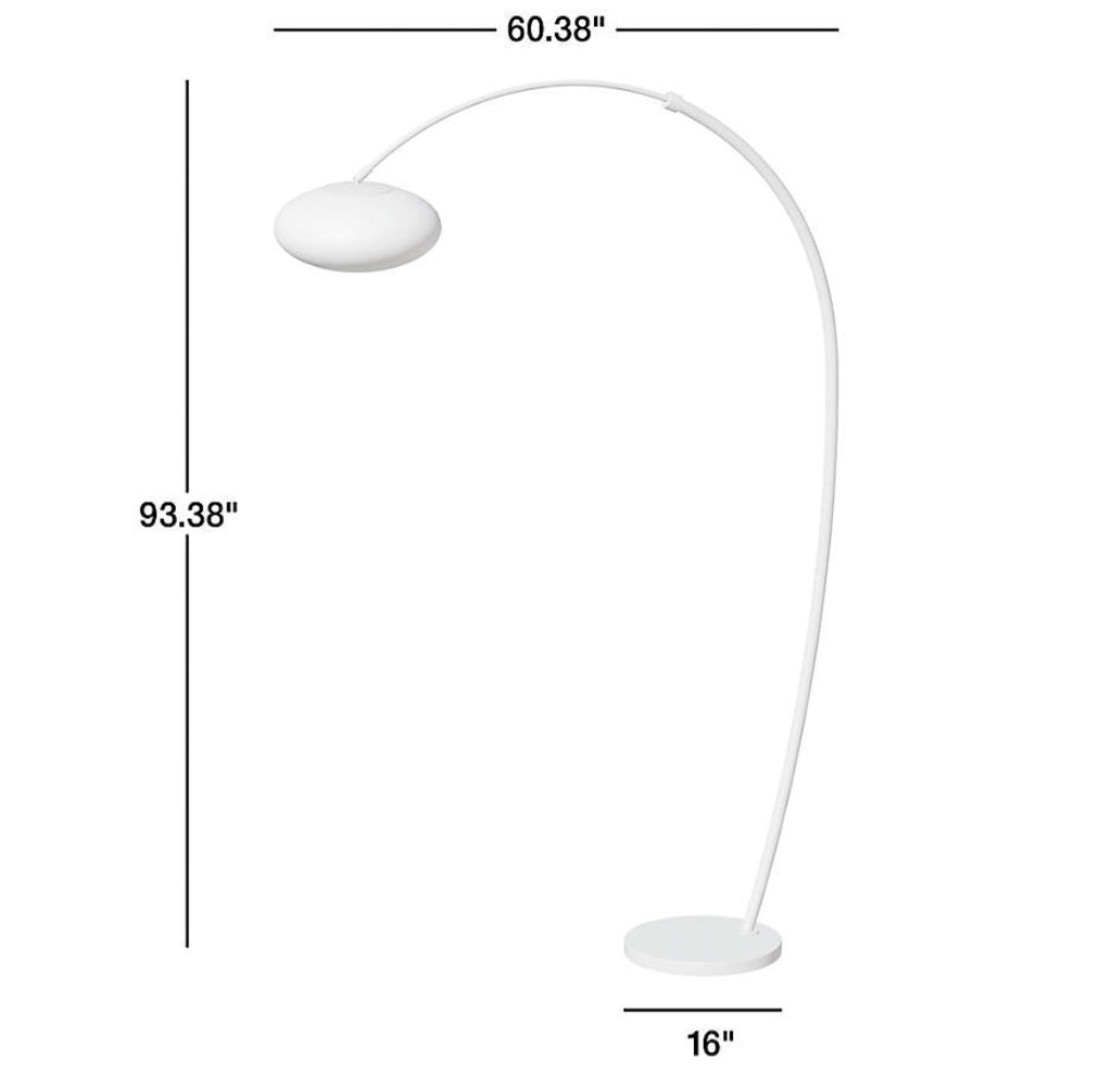 THE ONE × Moon — Brass Arc Floor Lamp with Glass Shade
