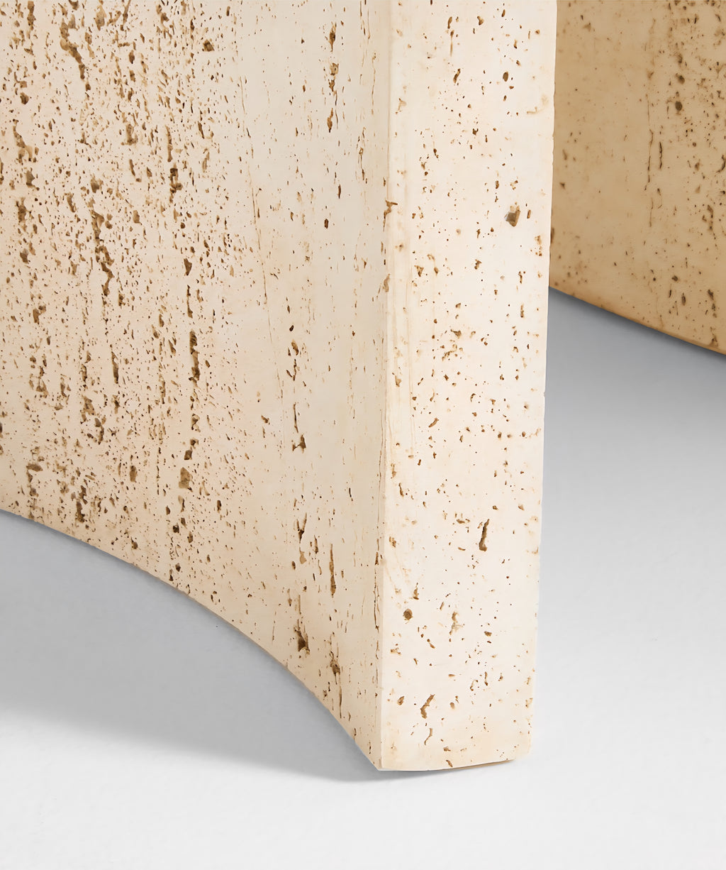 THE ONE × Point Dune — Oval Wood and Travertine Dining Table (93")
