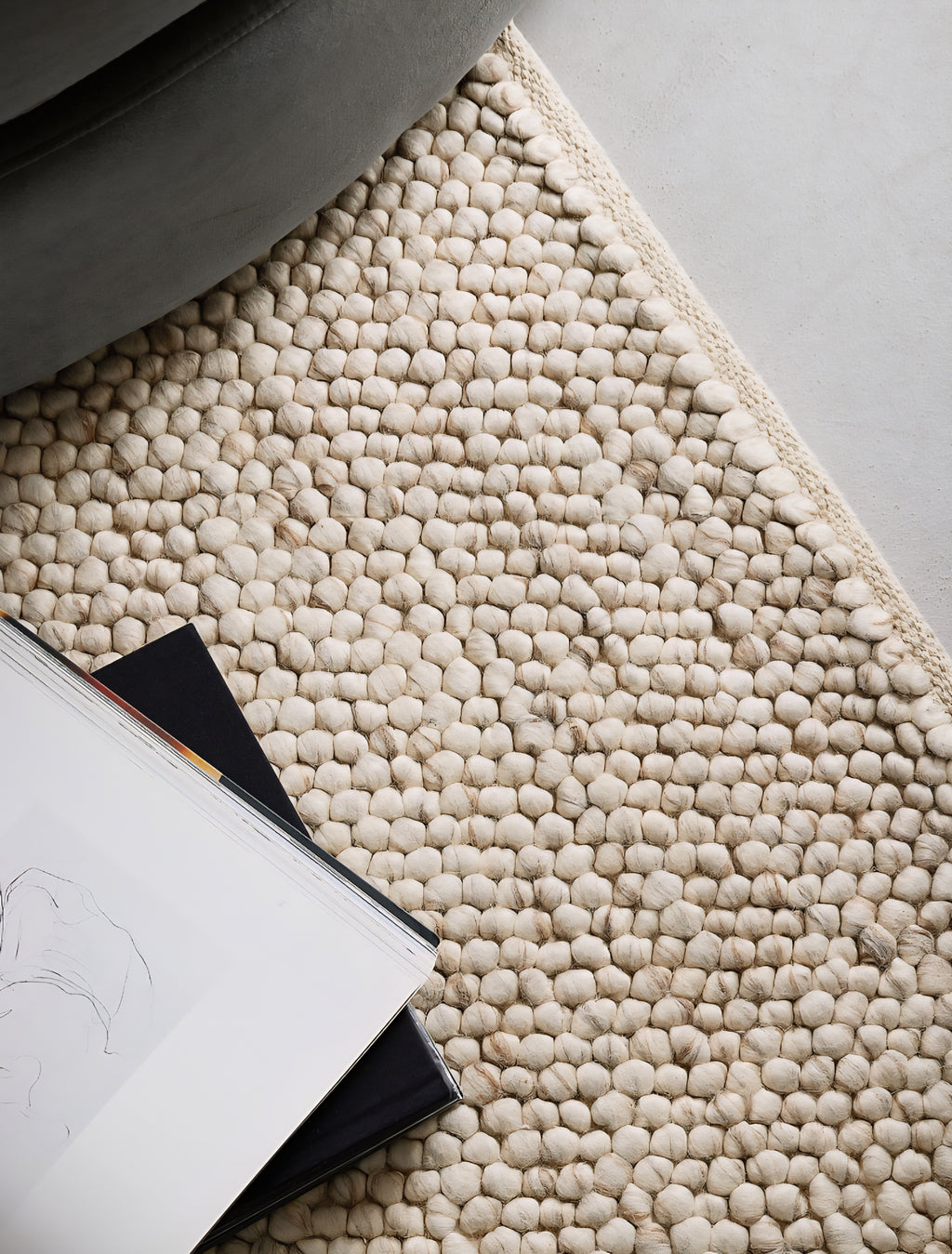 THE ONE × Orly — Wool Blend Handwoven Ivory Area Rug (12'x15')