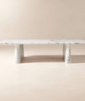 THE ONE × Almera — White Marble Coffee Table (66")