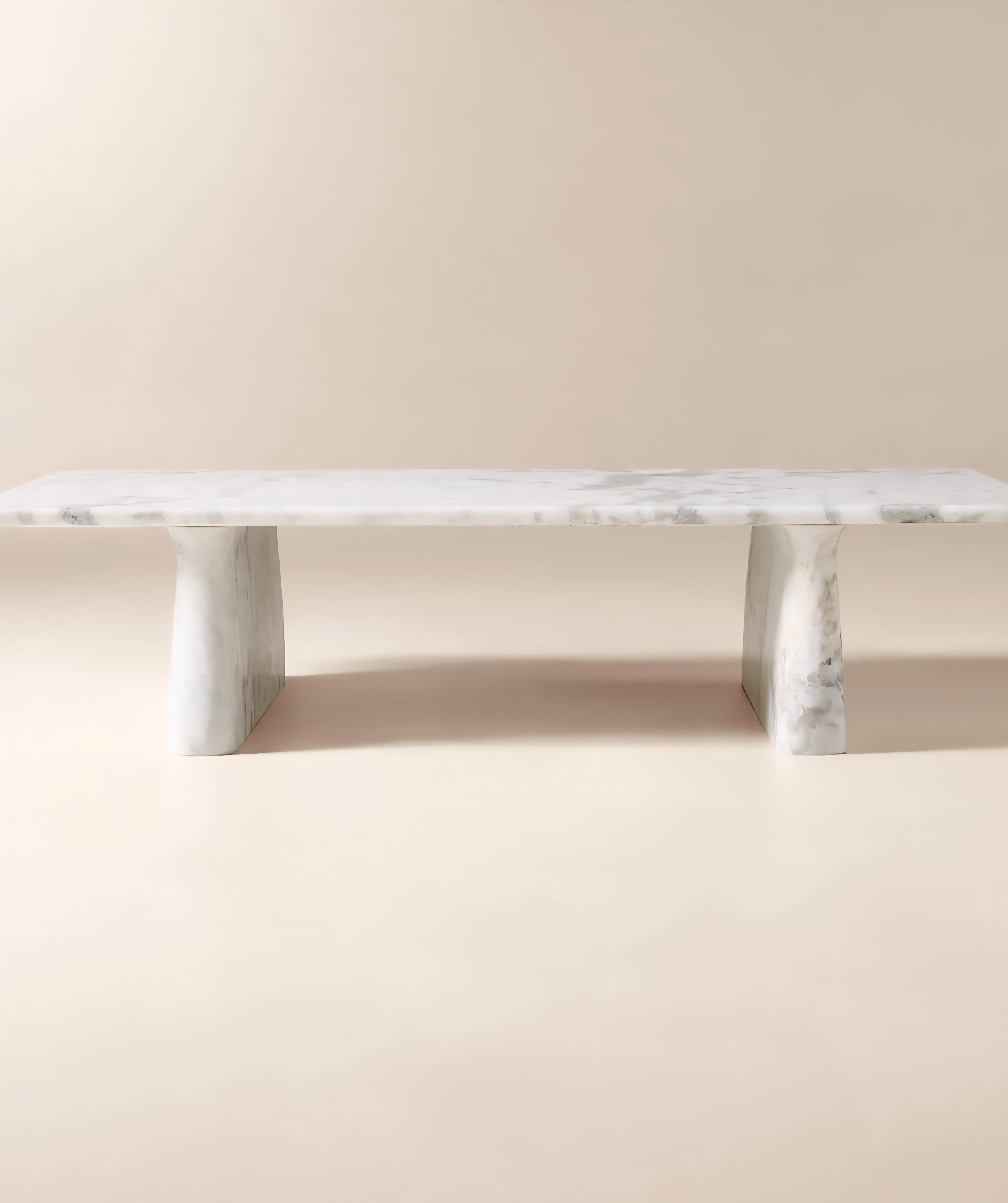 THE ONE × Almera — White Marble Coffee Table (66")