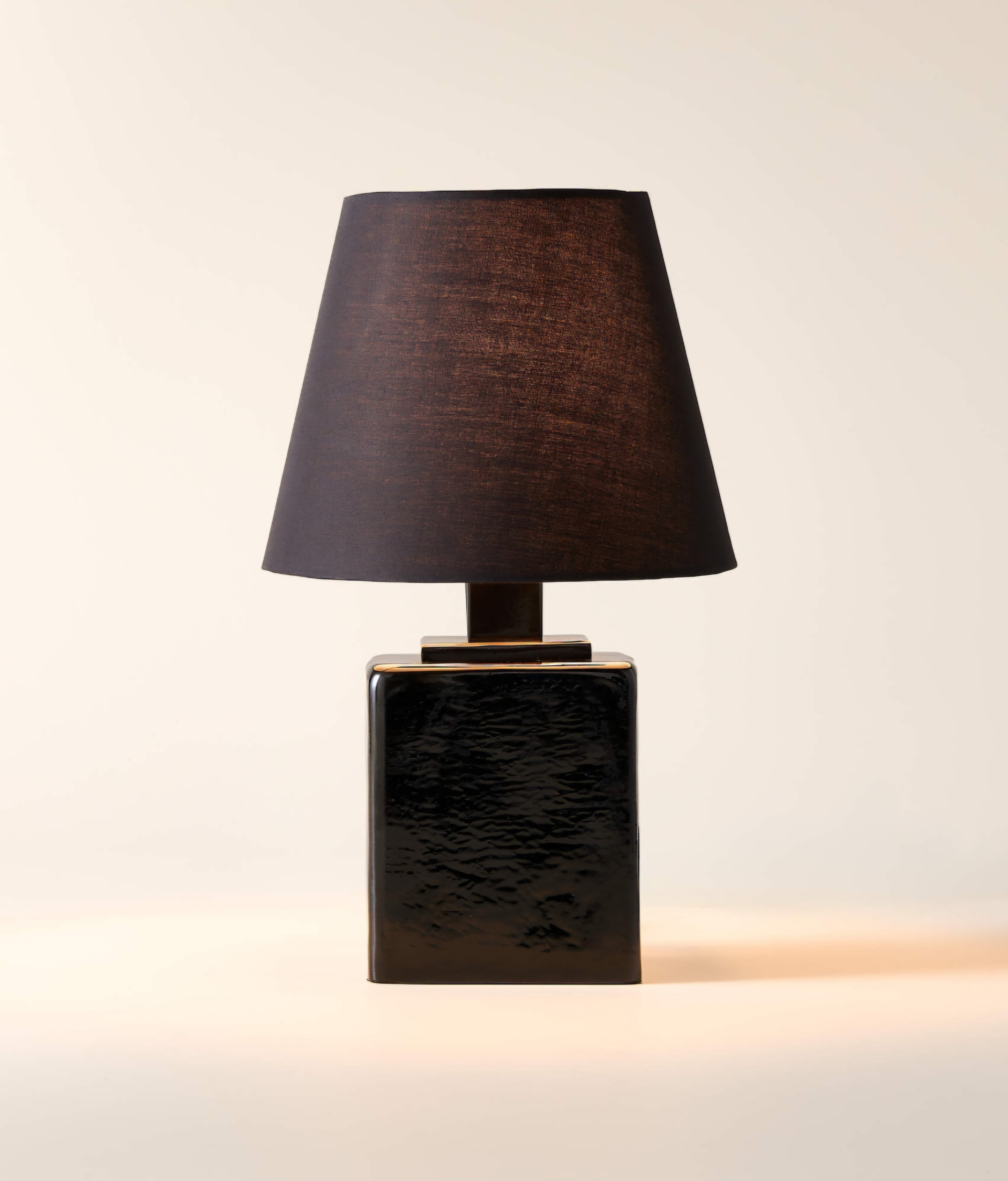 THE ONE × Bandit — Black Cast Glass Table Lamp 11"