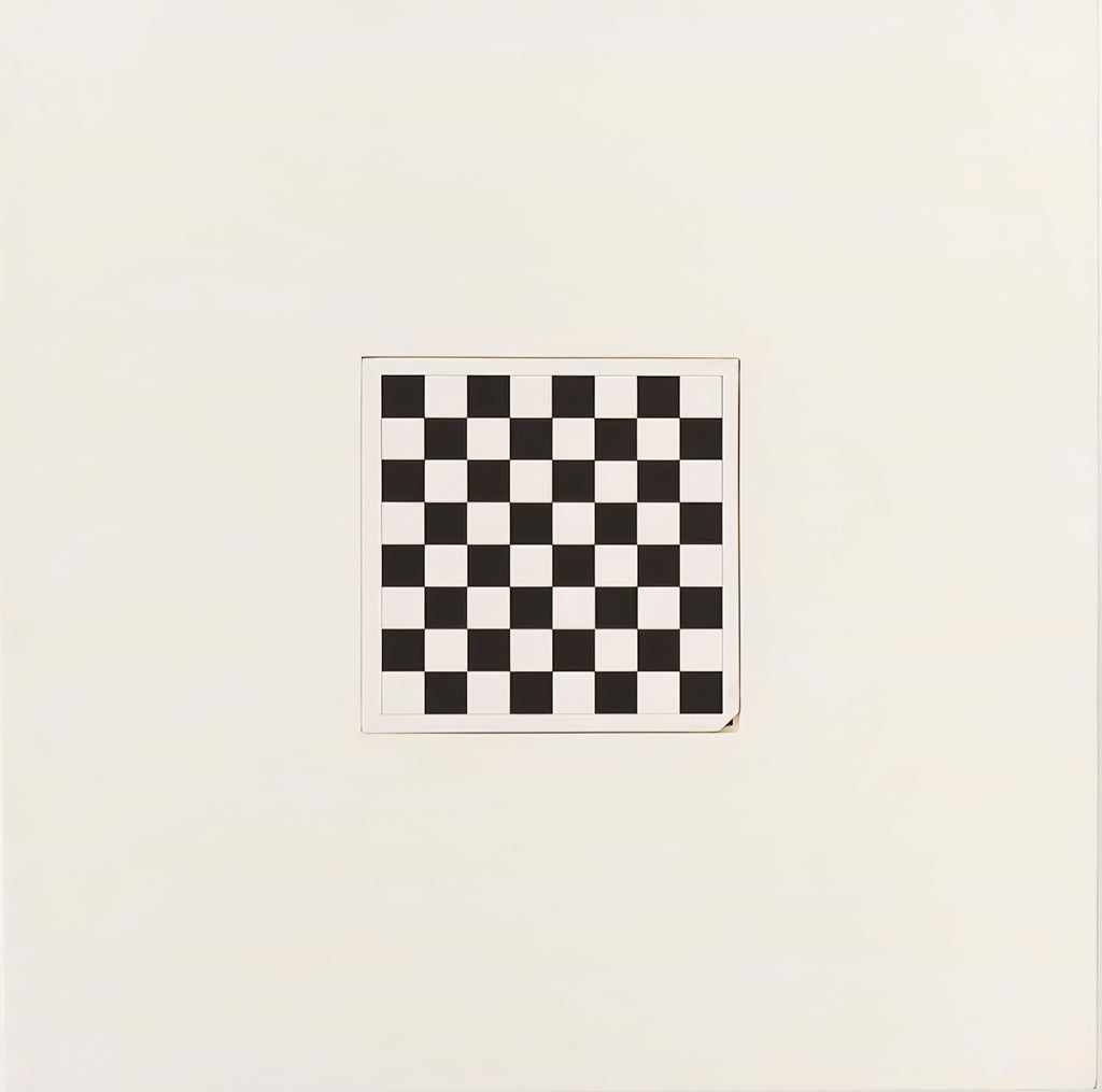 THE ONE × Check — White Swirled Resin Game Table