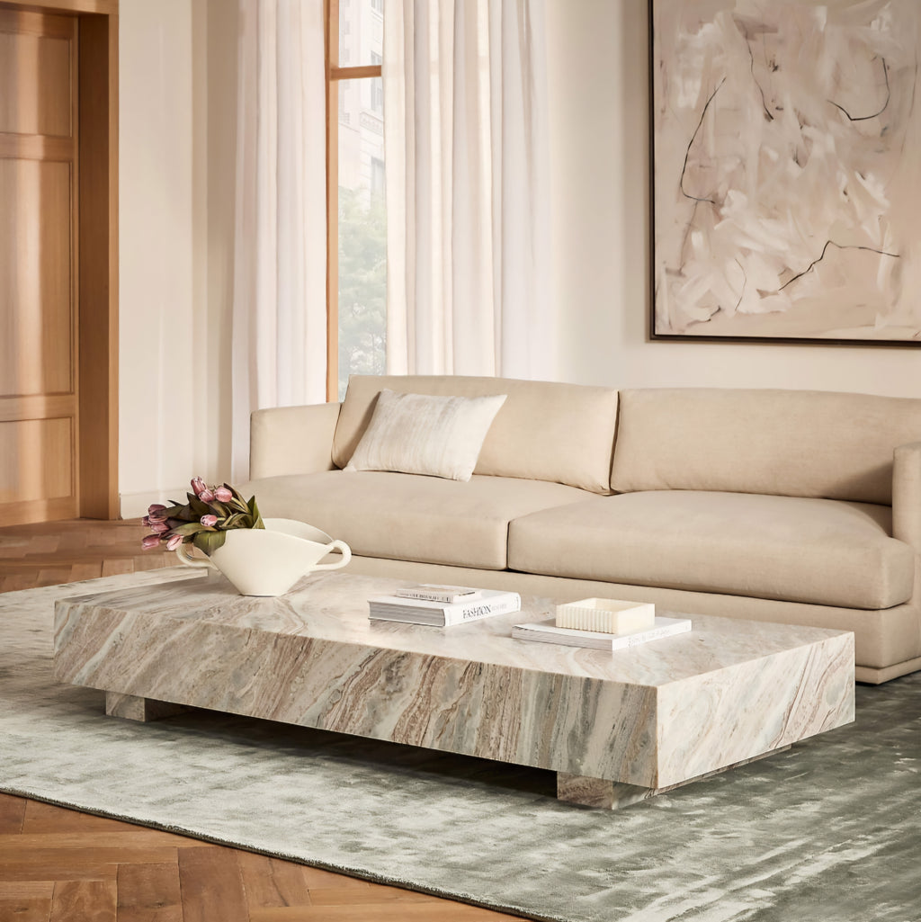 THE ONE × Seneca — Off-White Performance Fabric Sleeper Sofa