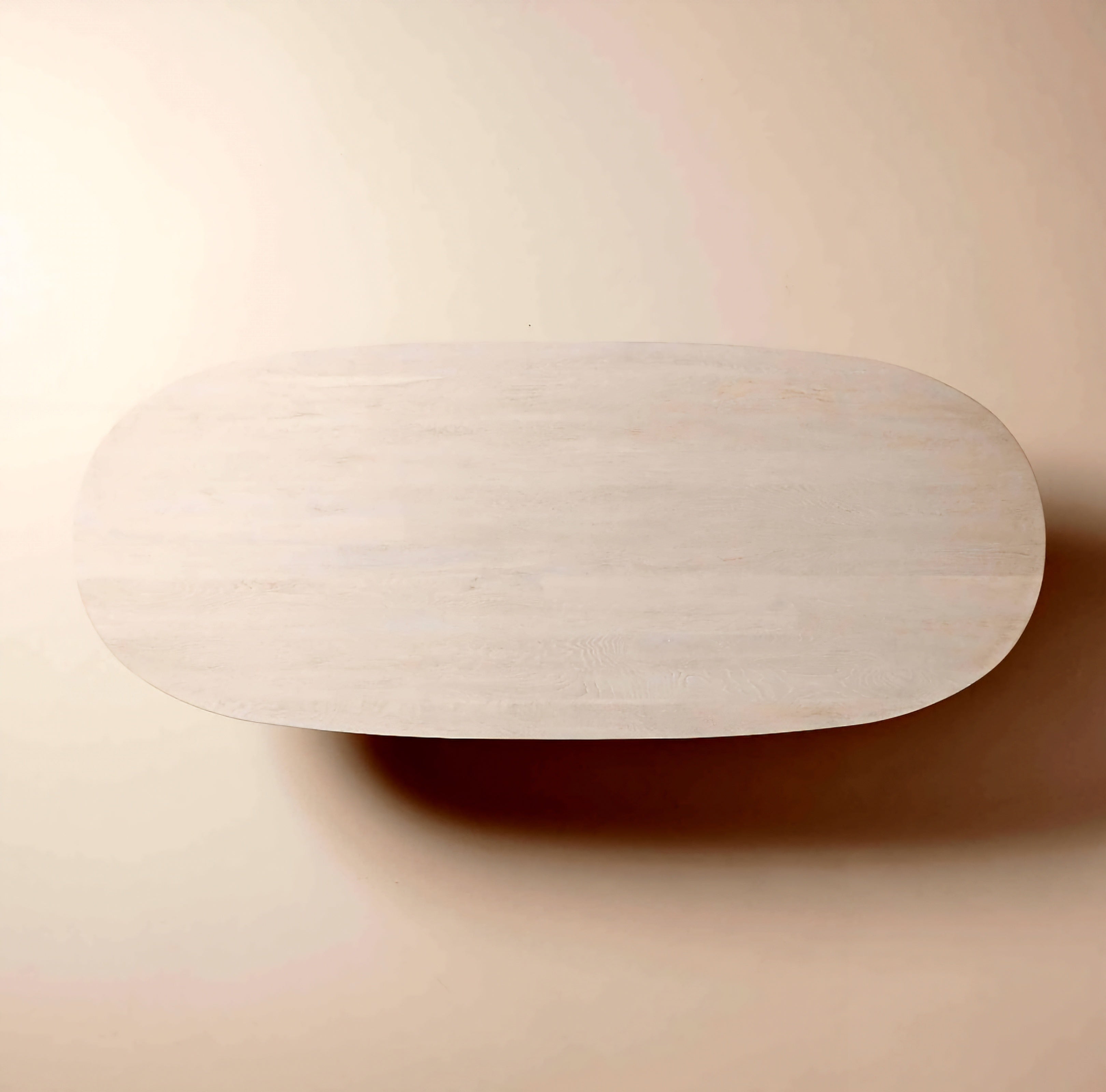 THE ONE × Vendome — Oval Whitewash Oak Dining Table