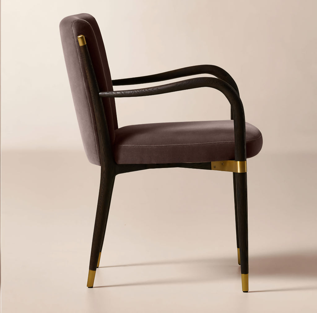 THE ONE × Norrie — Dusty Lilac Velvet Dining Armchair