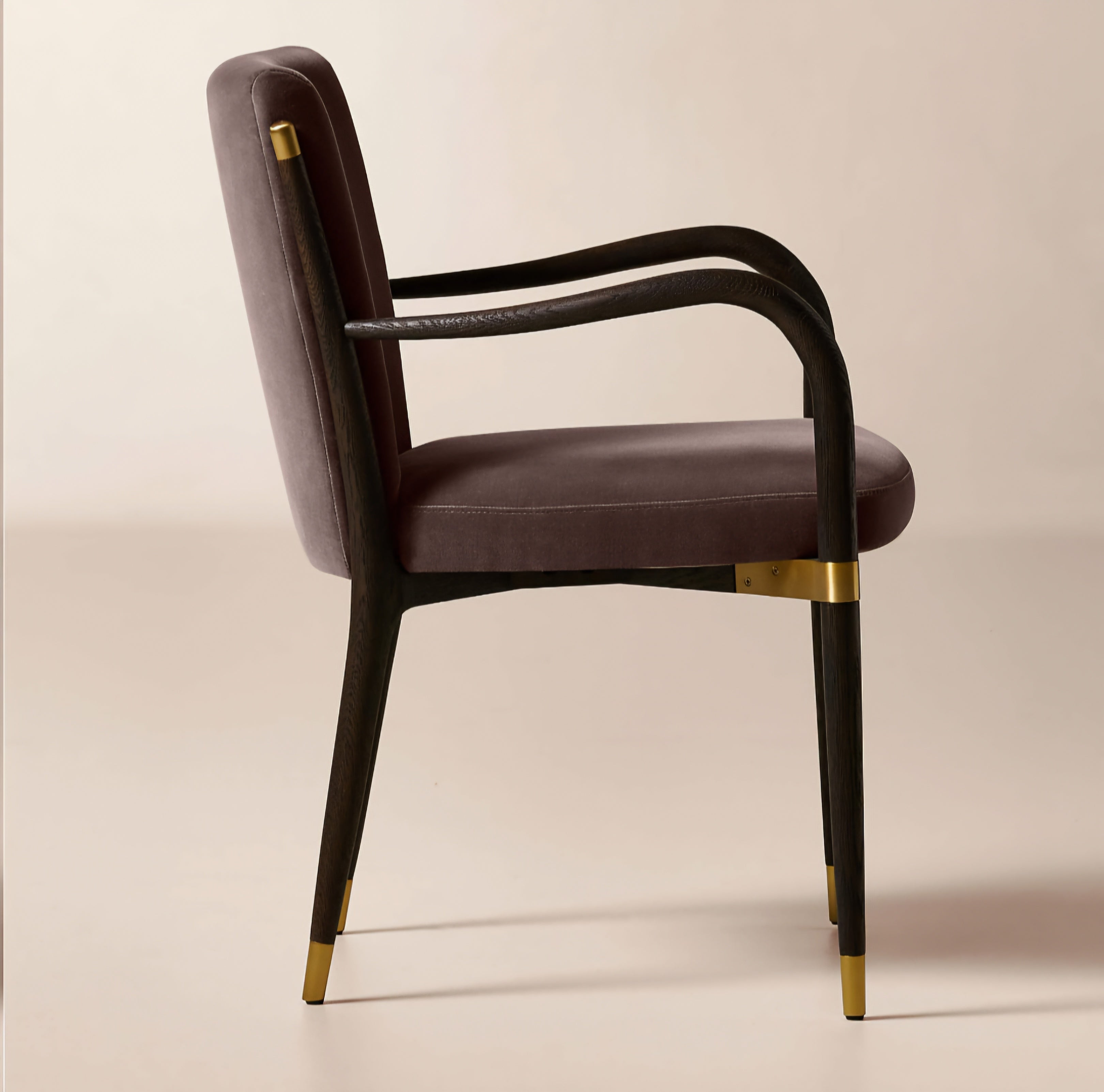 THE ONE × Norrie — Dusty Lilac Velvet Dining Armchair