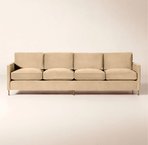 THE ONE × Brett — Jadegrünes Samtsofa